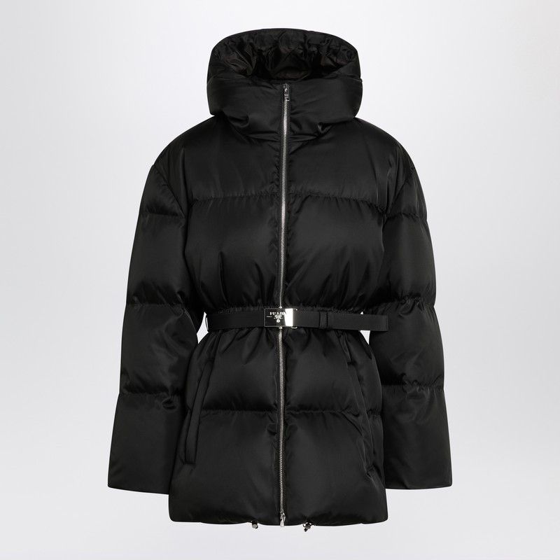 ジャケット PRADA BLACK BELT PUFFER JACKET IN RE-NYLON Blue Quilted Re-Nylon jacket | PRADA