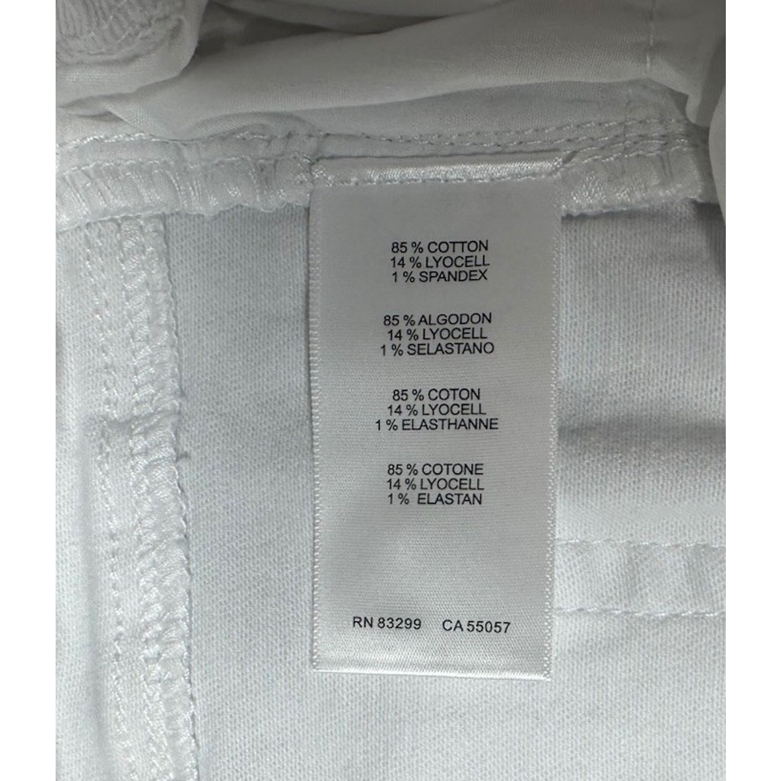 Other Parker & Rowe White Capri Jeans Elastic Waist Rhinestones XL Size 38" / US 16 / IT 52 - 11 Thumbnail