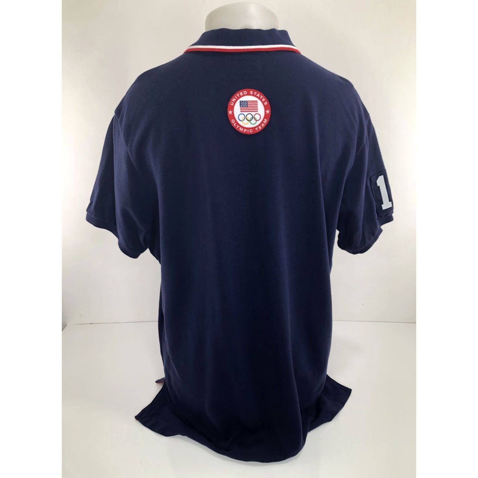 Polo Ralph Lauren POLO / RALPH LAUREN 2012 OLYMPICS USA Embroidered XXL Custom Fit Polo Shirt Mens Short Sleeve Blue 2XL Size US XXL / EU 58 / 5 - 4 Thumbnail