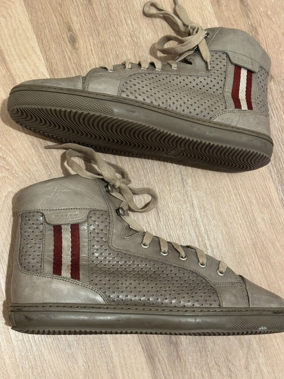 Bally Bally Men’s Sneakers Hi Top “OLIR” Tan Size 10M Size US 9.5 / EU 42-43 - 3 Thumbnail