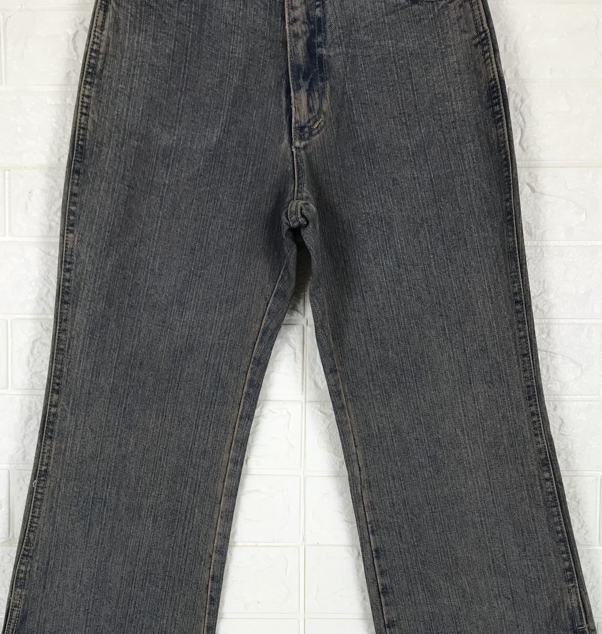 Indigo Vintage Indigo Mud Wash Button Leg Flare Jeans Size 25" / US 0 / IT 36 - 3 Thumbnail