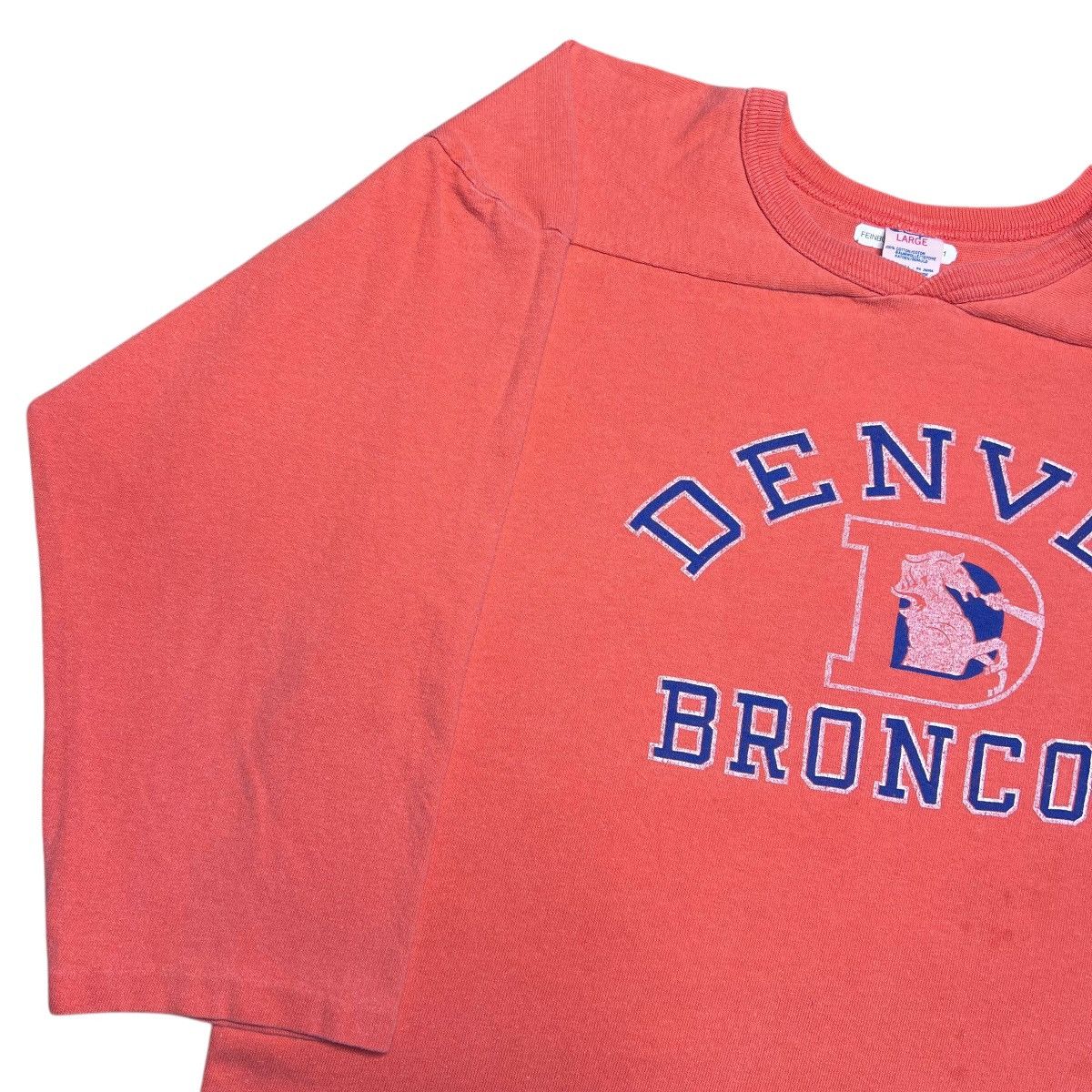 Champion × NFL × Vintage Vintage 1980s NFL Denver Broncos Champion Quarter Sleeve Tee Size US L / EU 52-54 / 3 - 13 Thumbnail