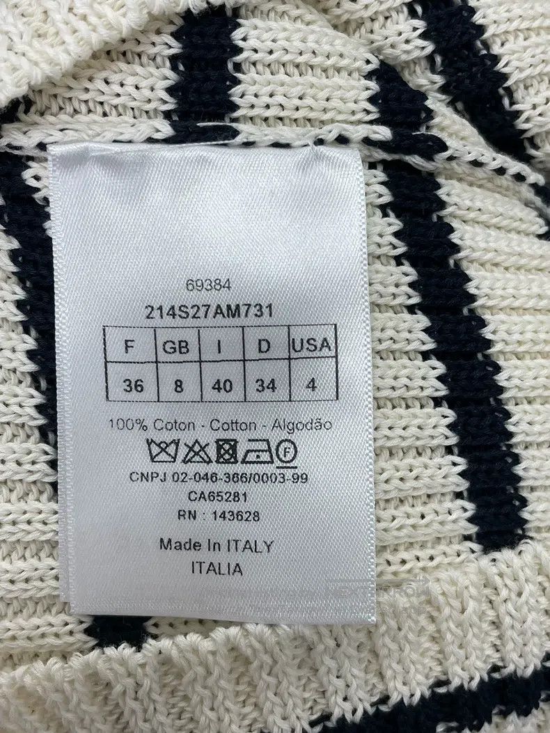 Dior Dior Black and white striped navy collar knitted long slee Size XS / US 0-2 / IT 36-38 - 5 Thumbnail