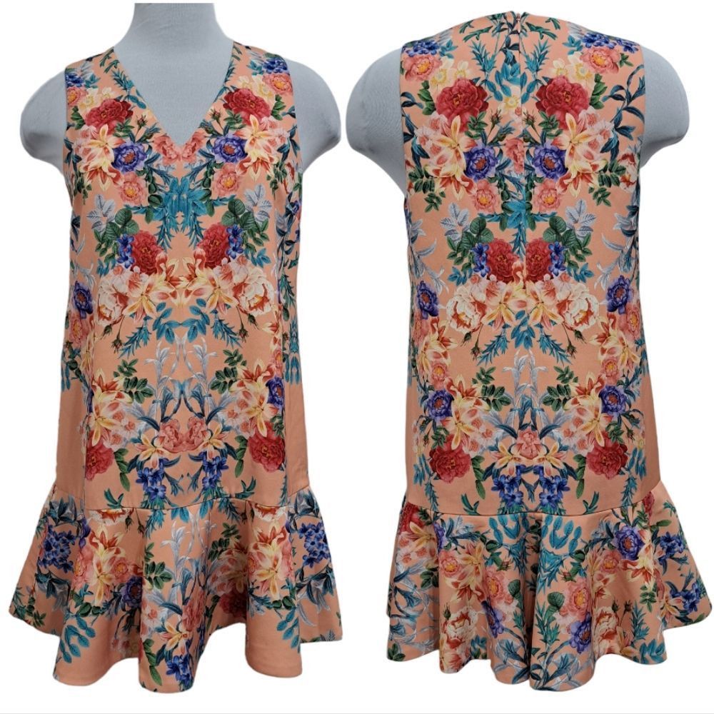 Anthropologie Keepsake The Label Anthropologie V Neck Sleeveless Floral Dr Size XS / US 0-2 / IT 36-38 - 2 Thumbnail