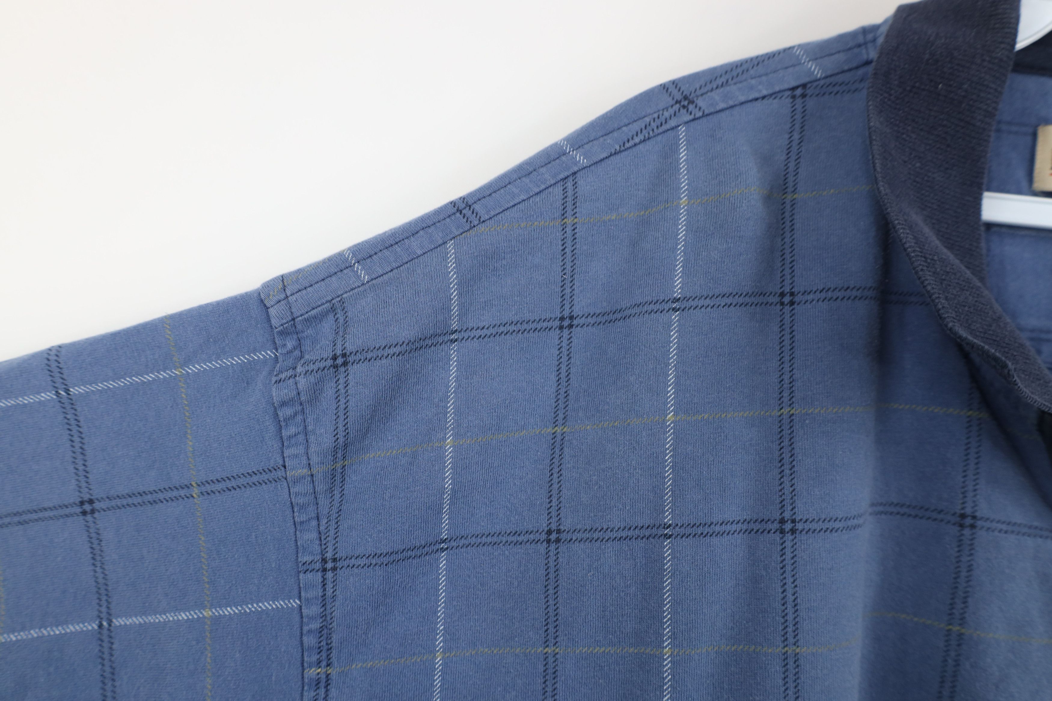 Vintage Vintage 90s Streetwear Short Sleeve Collared Golf Polo Plaid Size US XXL / EU 58 / 5 - 7 Thumbnail