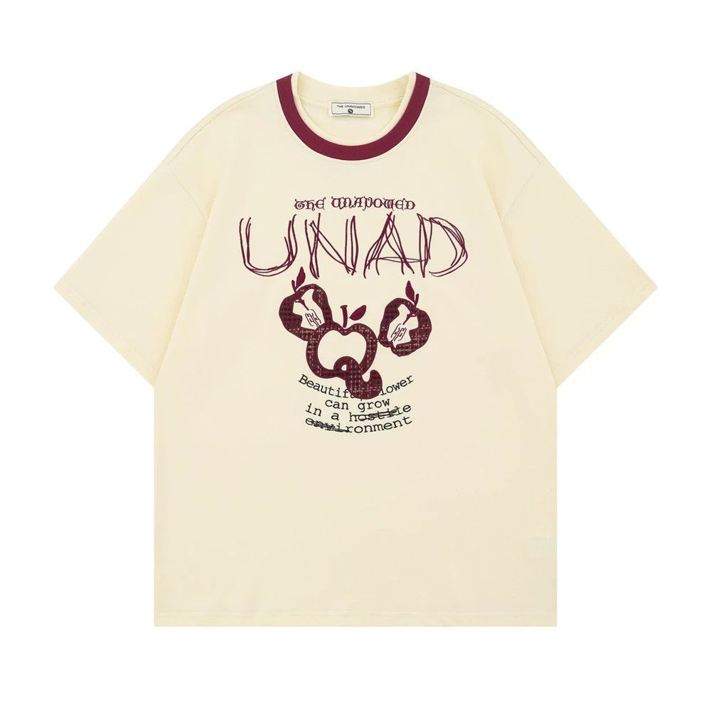 Japanese Brand × Vintage Casual round neck loose apple graffiti letter T-shirt Size US M / EU 48-50 / 2 - 1 Thumbnail