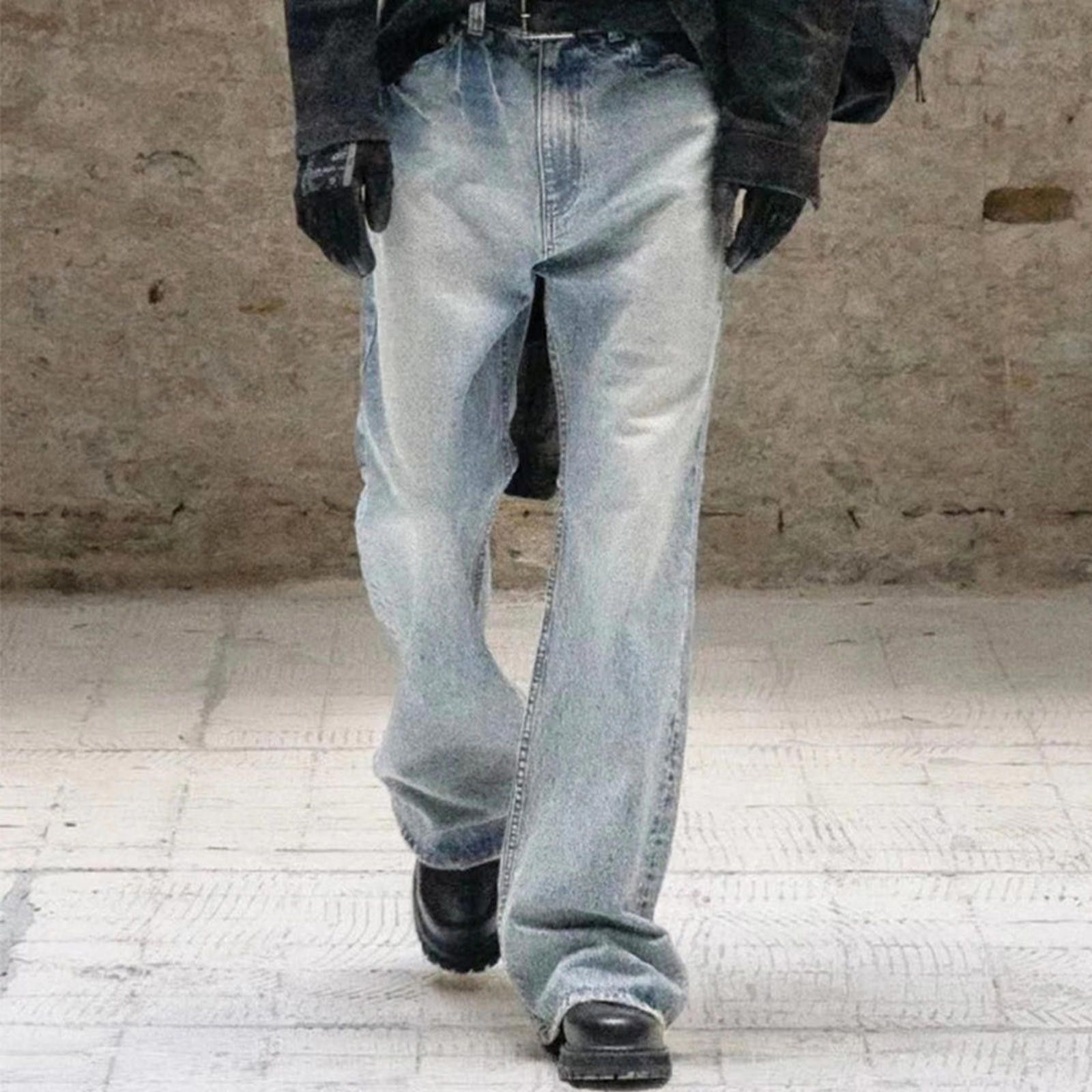 Jean Stacked Flare Bootcut Denim Jeans Size US 32 / EU 48 - 3 Thumbnail