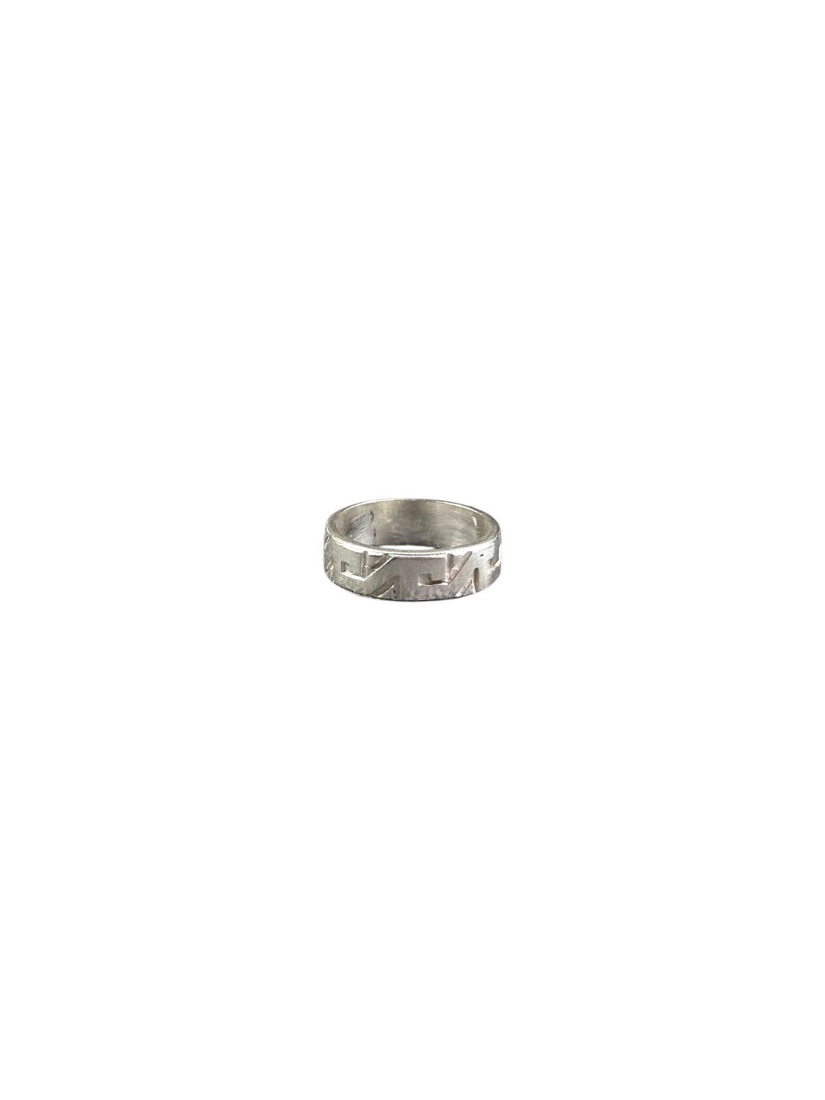 Native VINTAGE IRISH TRIBAL GEOMETRY DESIGN STERLING SILVER RING Size ONE SIZE - 2 Thumbnail