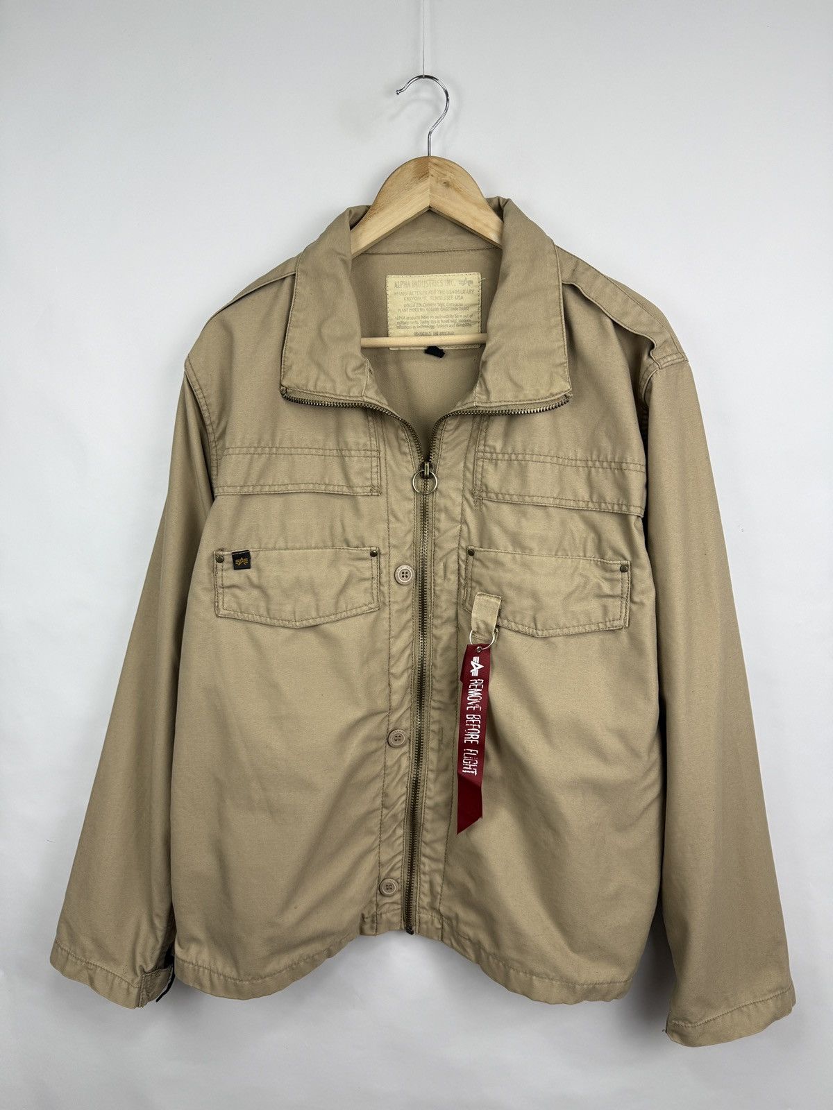 Alpha Industries 🇺🇸 Vintage 90s Alpha Industries Military USA Army Rare Size US L / EU 52-54 / 3 - 3 Thumbnail