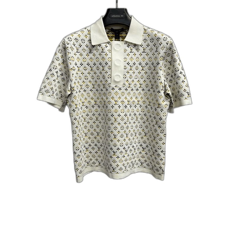 Louis Vuitton White Logo Piqué Polo Shirt