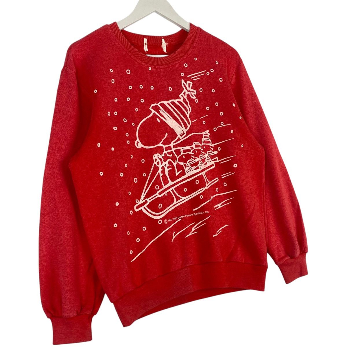 Designer × Vintage Vintage Peanuts Snoopy Crewneck Sweatshirt Red Size M Size M / US 6-8 / IT 42-44 - 3 Thumbnail