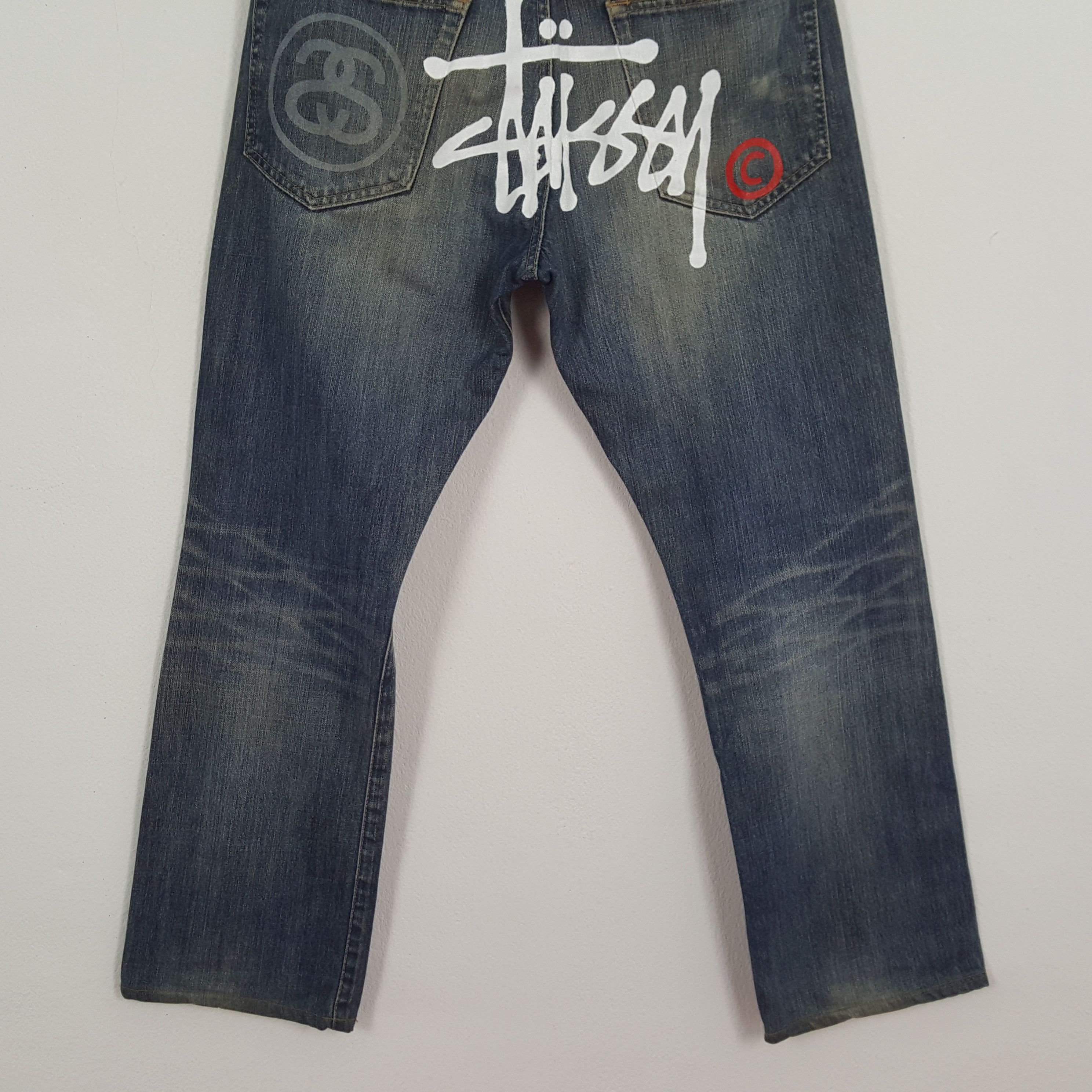 Stussy × Vintage Vintage STUSSY Streetwear Skateboard Style Big Logo Jeans Size US 30 / EU 46 - 3 Thumbnail
