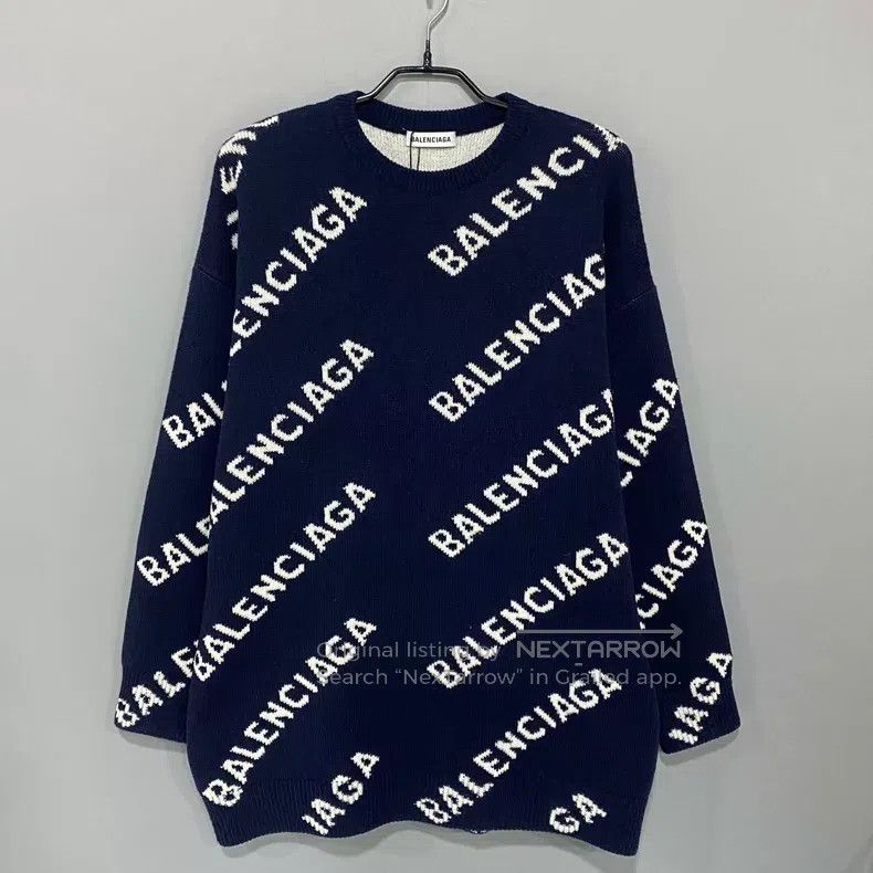 Balenciaga Balenciaga Barrage Full Logo Knit Sweater Size US S / EU 44-46 / 1 - 2 Thumbnail
