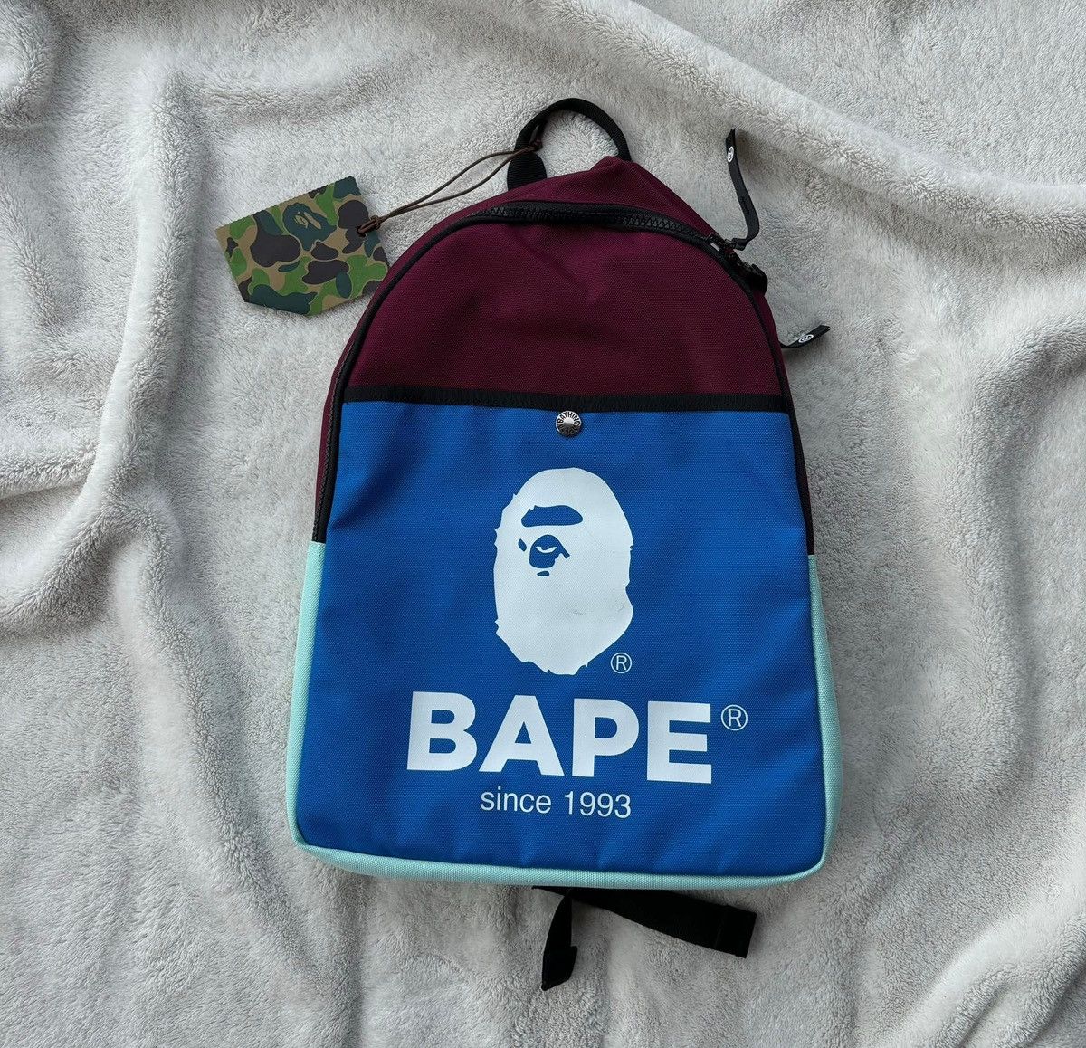 Bape Bape Blue/Purple/Mint Logo Backpack Size ONE SIZE - 1 Preview