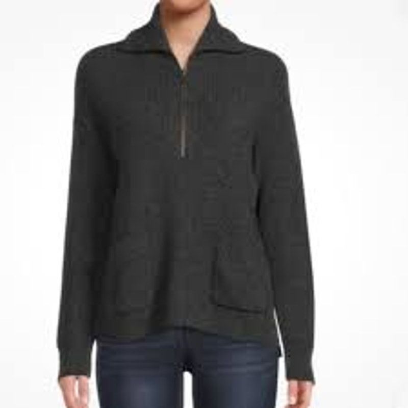 Madewell Madewell Women's XS Gray Knit 1/4 Zip High Neck Sweater Size XS / US 0-2 / IT 36-38 - 1 Thumbnail