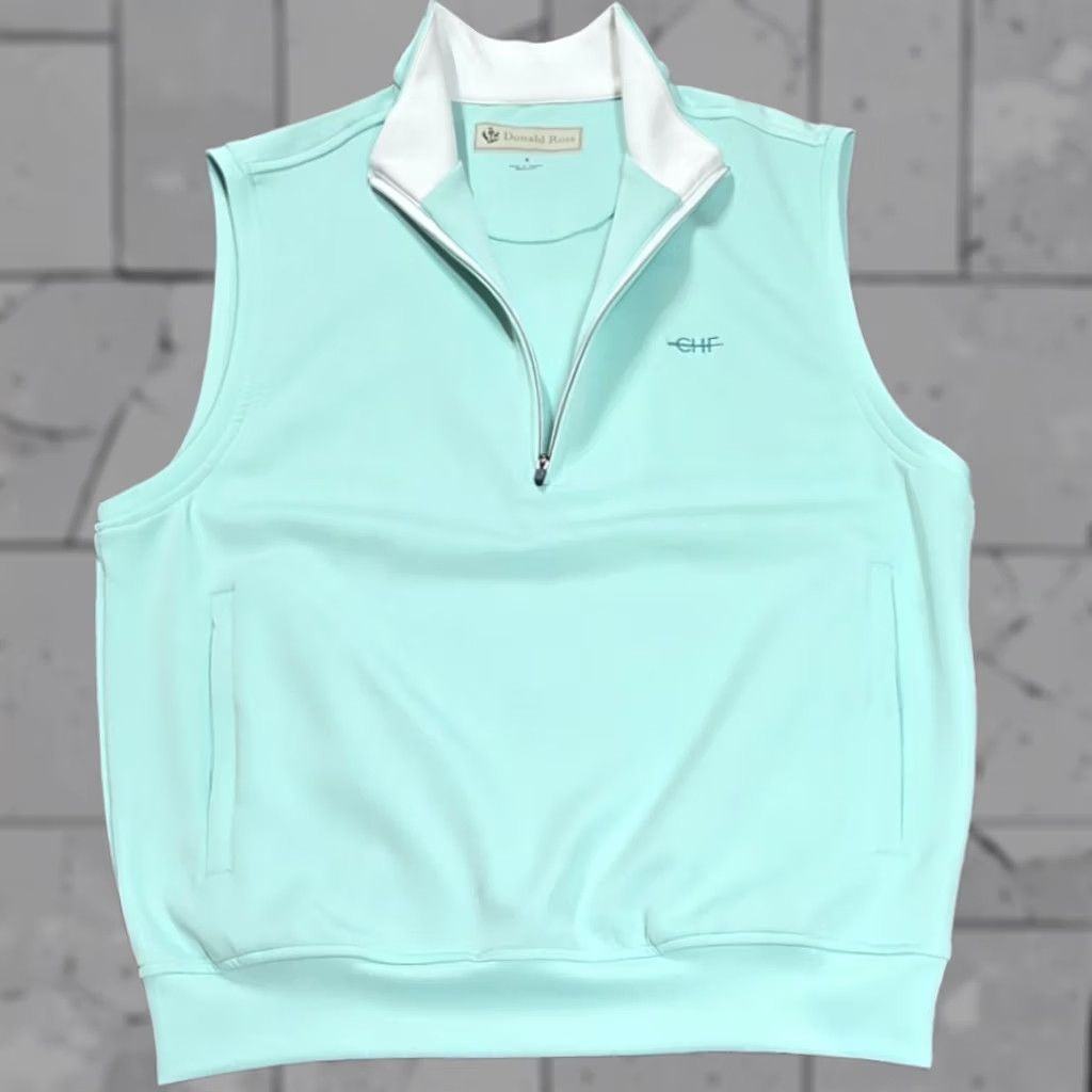Logo 7 VINTAGE Golf Vest Performance 1/2 Zip Mint Green Soft Cool Sz Small CHF Logo Donald Ross Size US S / EU 44-46 / 1 - 1 Thumbnail