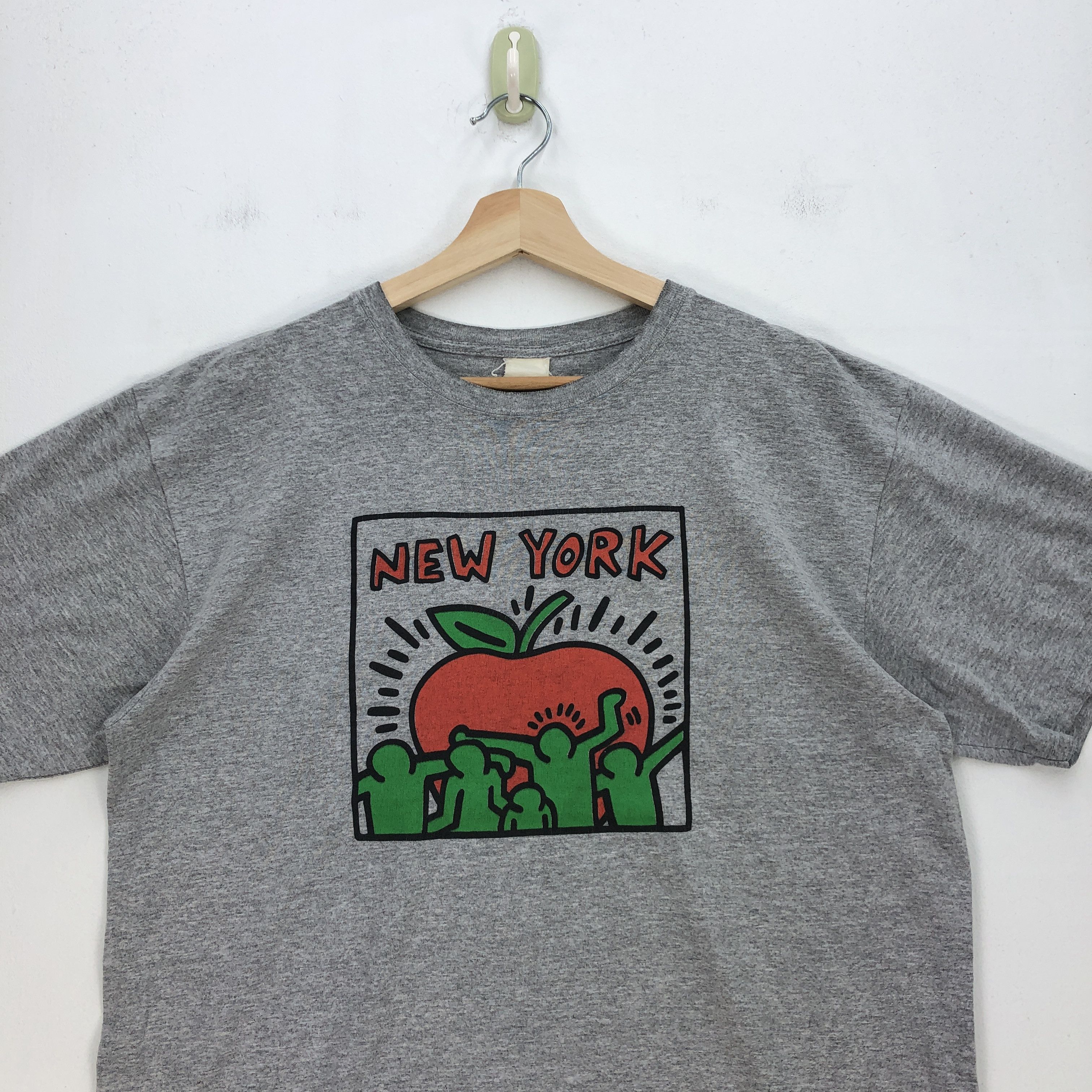 Keith Haring Vintage Y2K Keith Haring T Shirt Fuck Pop Arts Doodle Tees Size US M / EU 48-50 / 2 - 2 Thumbnail