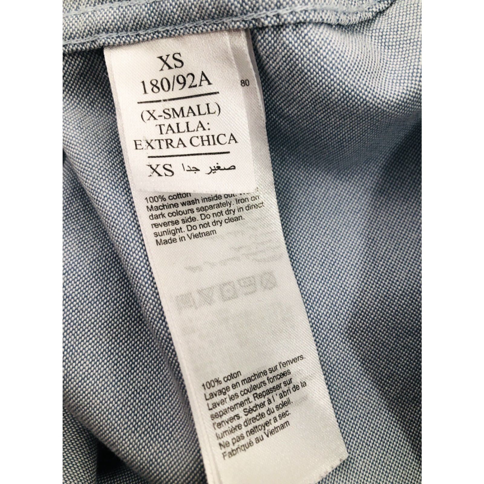 Allsaints ALLSAINTS Embroidered Logo Mens XS Shirt - FLAW Blue, Button-Up, Long Sleeve, Regular, Embroidered Logo, 90s? Size US XS / EU 42 / 0 - 7 Thumbnail