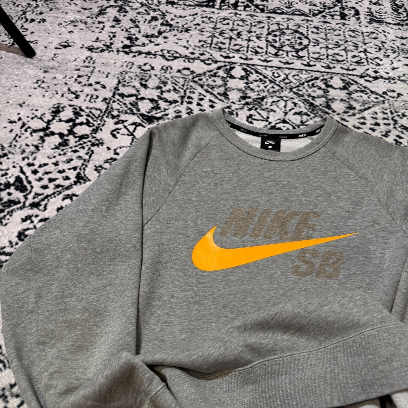 Nike × Vintage Vintage Nike Gray Cotton Crewneck Size S Y2k 90s Logo Sb Size US S / EU 44-46 / 1 - 11 Thumbnail