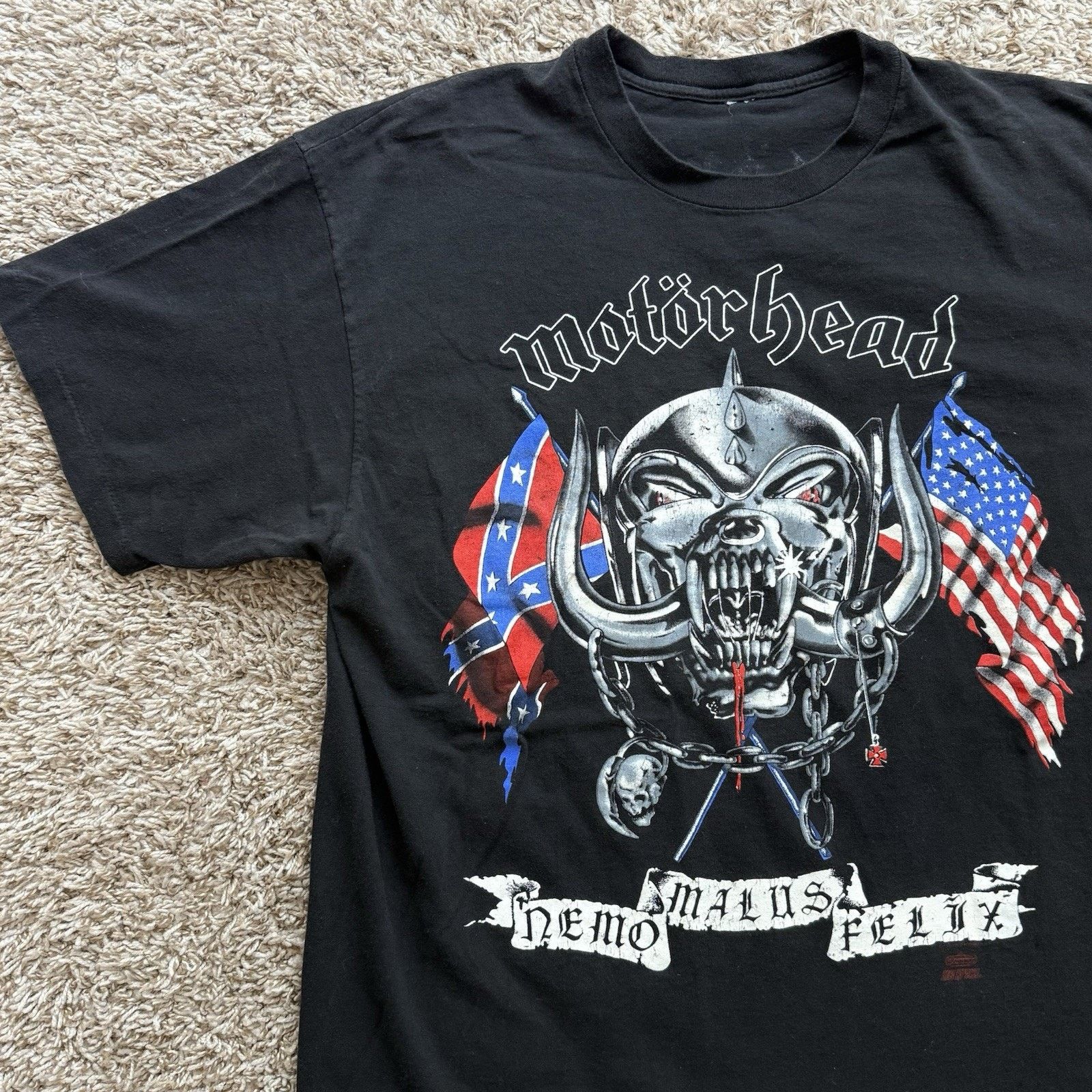 Vintage Vintage 1991 MotorHead Black Tour T-Shirt Band Tee Size L Size US L / EU 52-54 / 3 - 4 Thumbnail