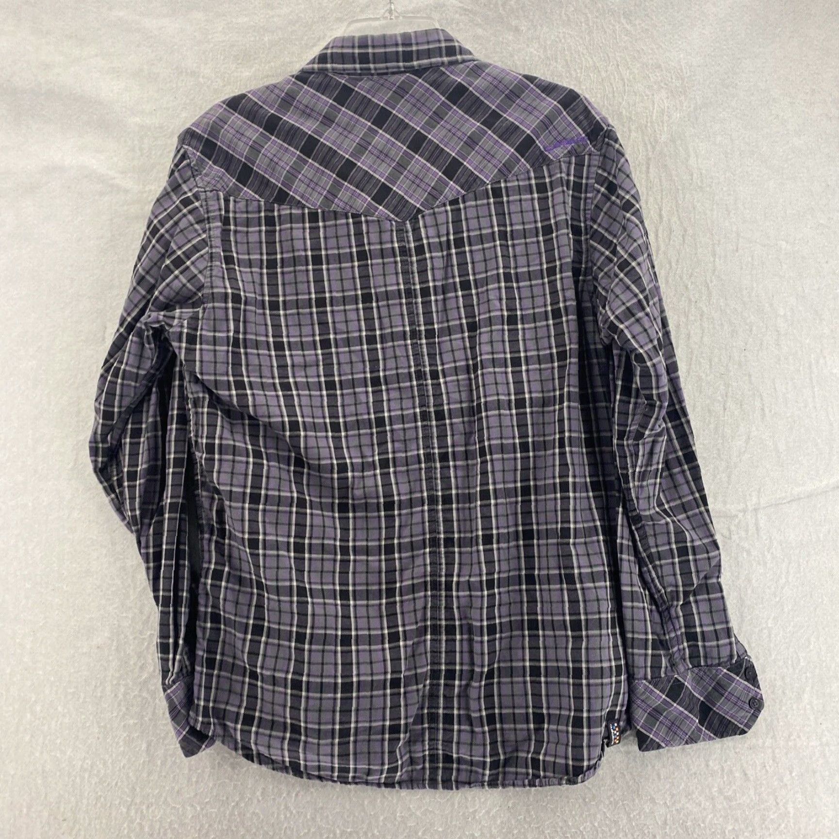 Quiksilver Quiksilver Flannel Shirt Large Purple Plaid Long Sleeve Button-Up Mens Size US L / EU 52-54 / 3 - 7 Thumbnail