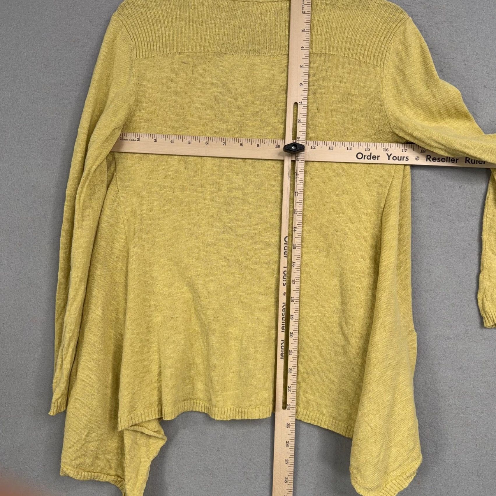 Eileen Fisher Eileen Fisher Cardigan Womens XS Yellow Open Front Draped Pockets Sweater Size XS / US 0-2 / IT 36-38 - 6 Thumbnail
