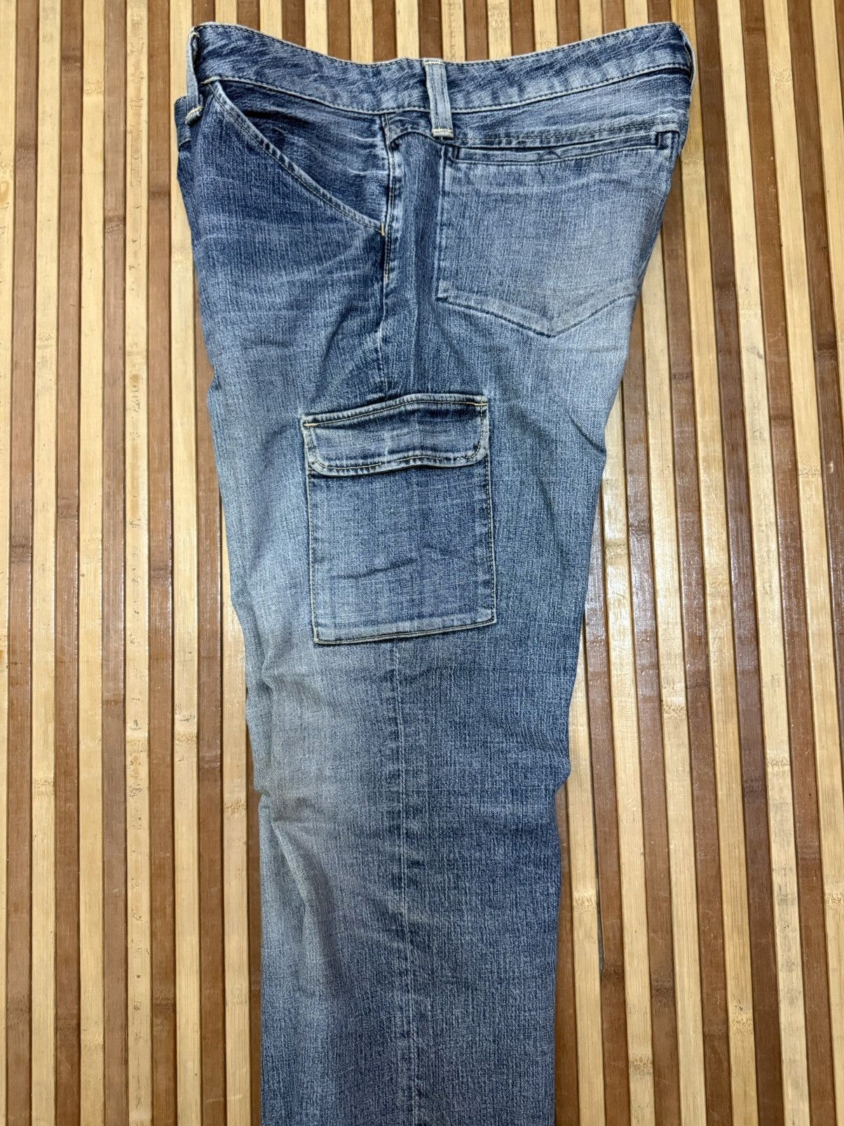 Japanese Brand Vintage Brappers Denim Cargo Pants Big Pockets Streetwear Size US 30 / EU 46 - 9 Thumbnail