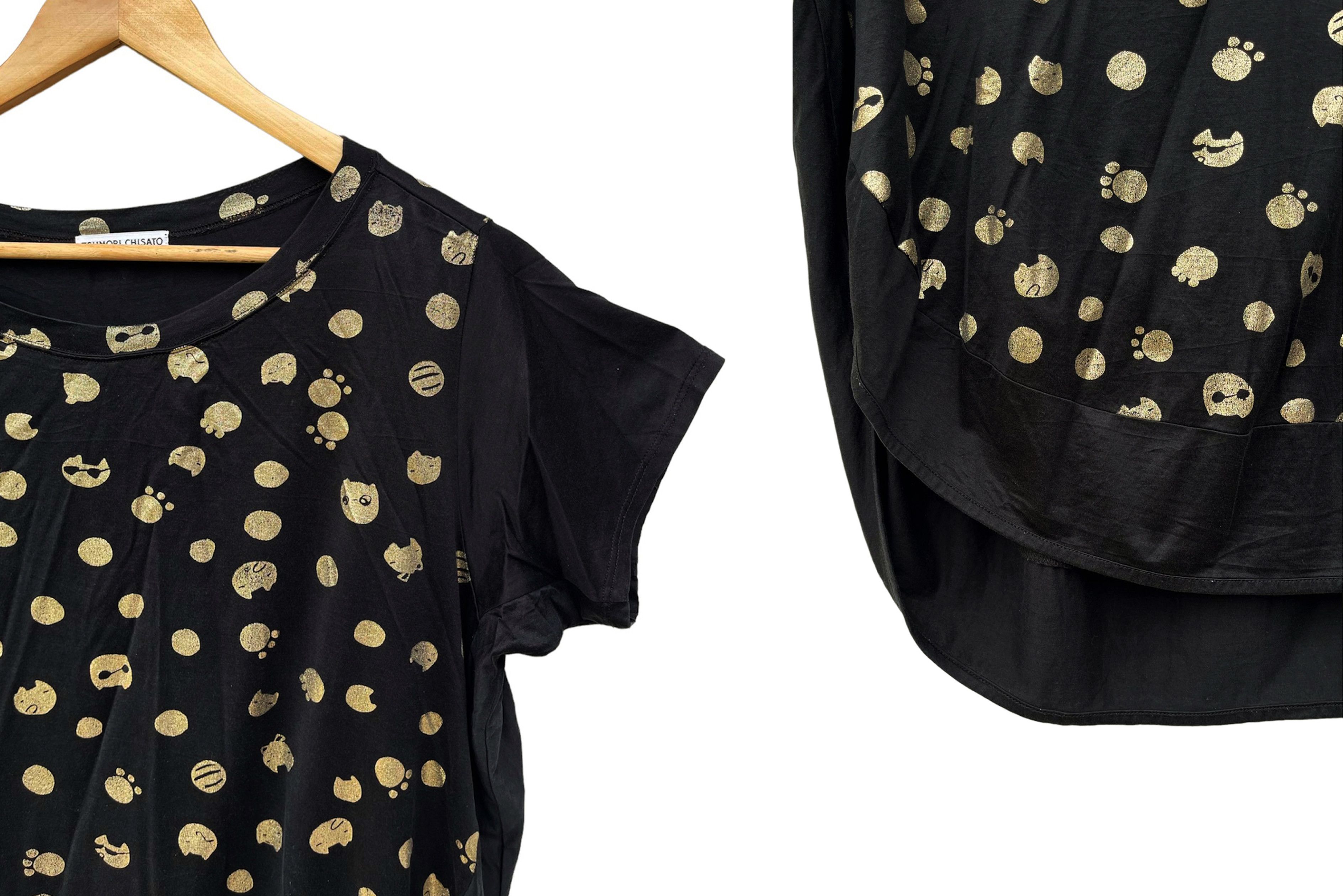 Tsumori Chisato Tsumori Chisato oversized t shirt // tunic top, CATS printed Size M / US 6-8 / IT 42-44 - 4 Thumbnail