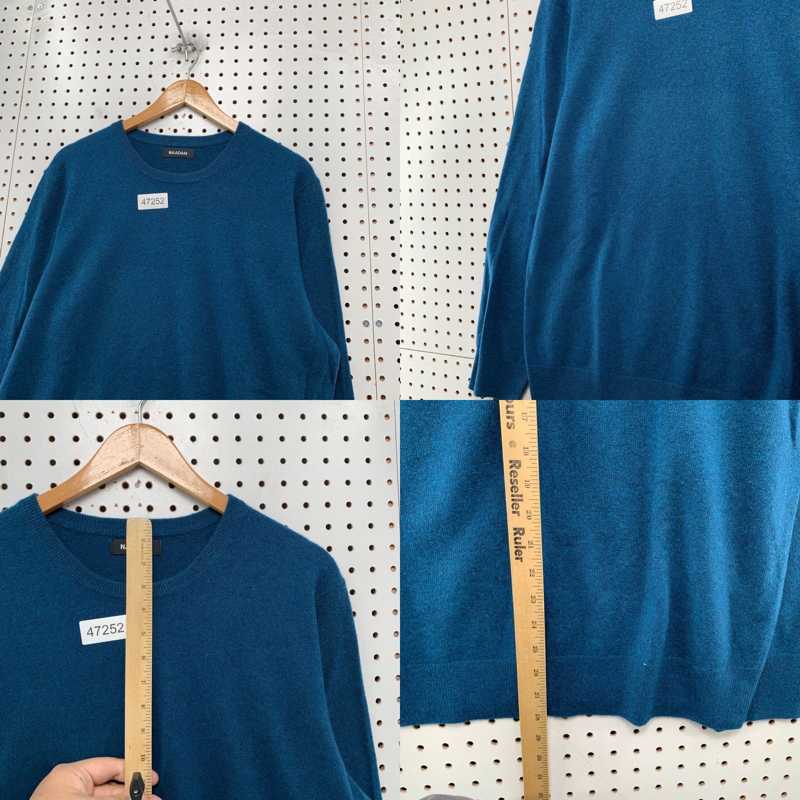 Naadam 100% Cashmere Sweater Mens XL Blue Crewneck Soft Cozy Business Work Shirt