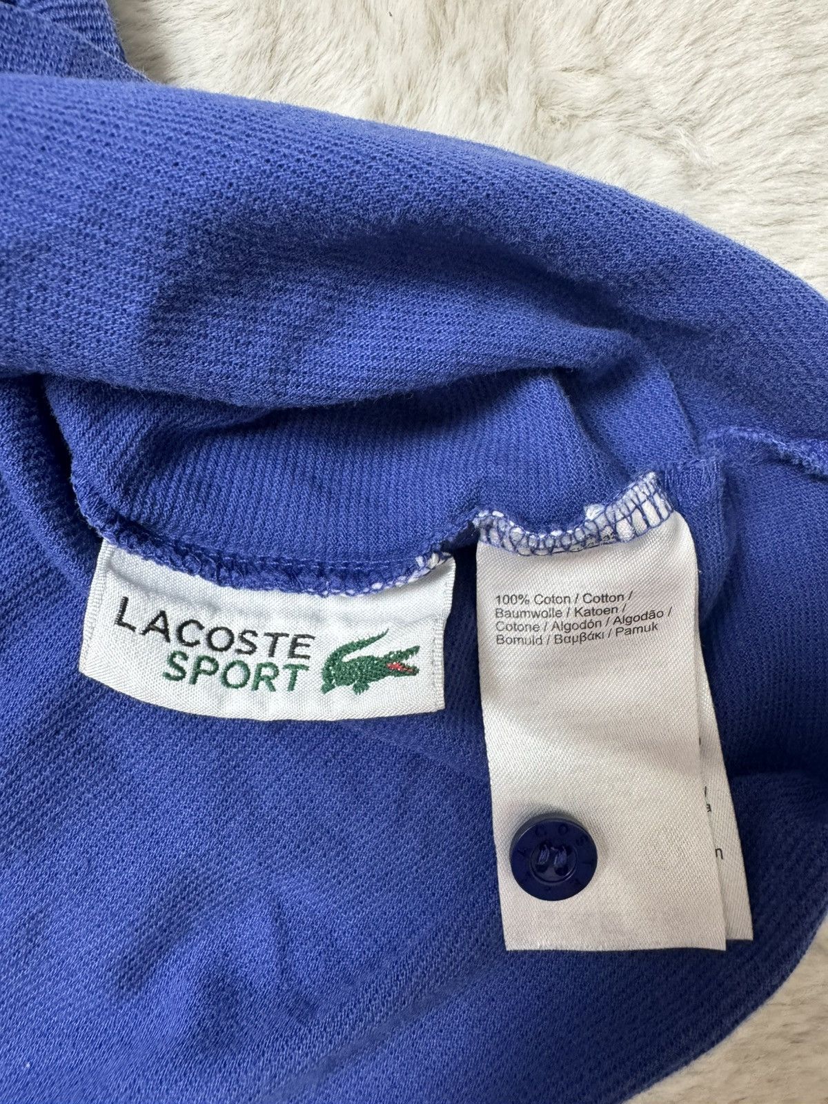 Lacoste Lacoste Sport Polo –Retro Color Block Chevron–Blue Red White Size US L / EU 52-54 / 3 - 6 Thumbnail