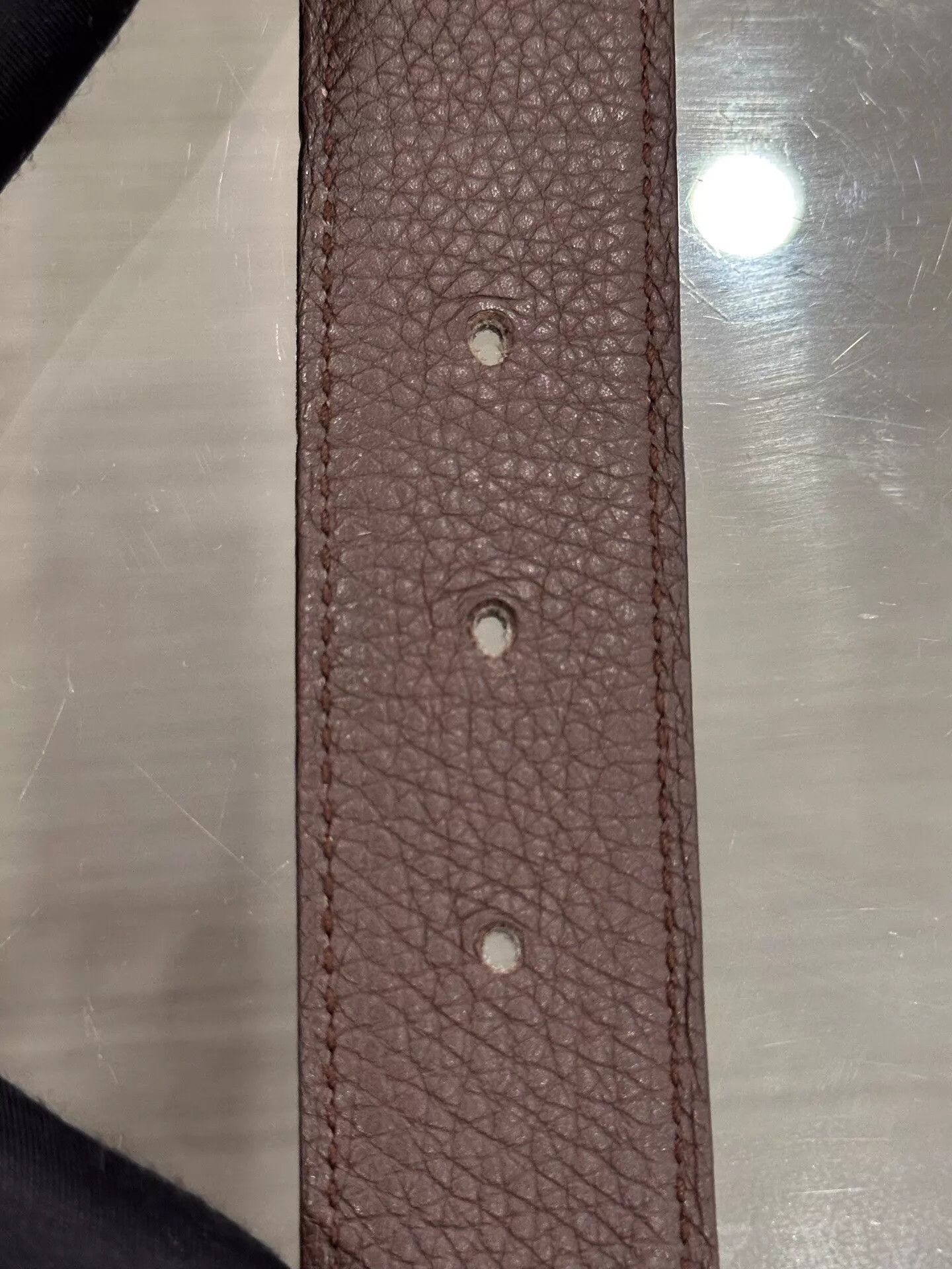 Hermes Hermes H Buckle Belt Black & Chocolate 3.2cm 90cm 99new Size ONE SIZE - 7 Thumbnail