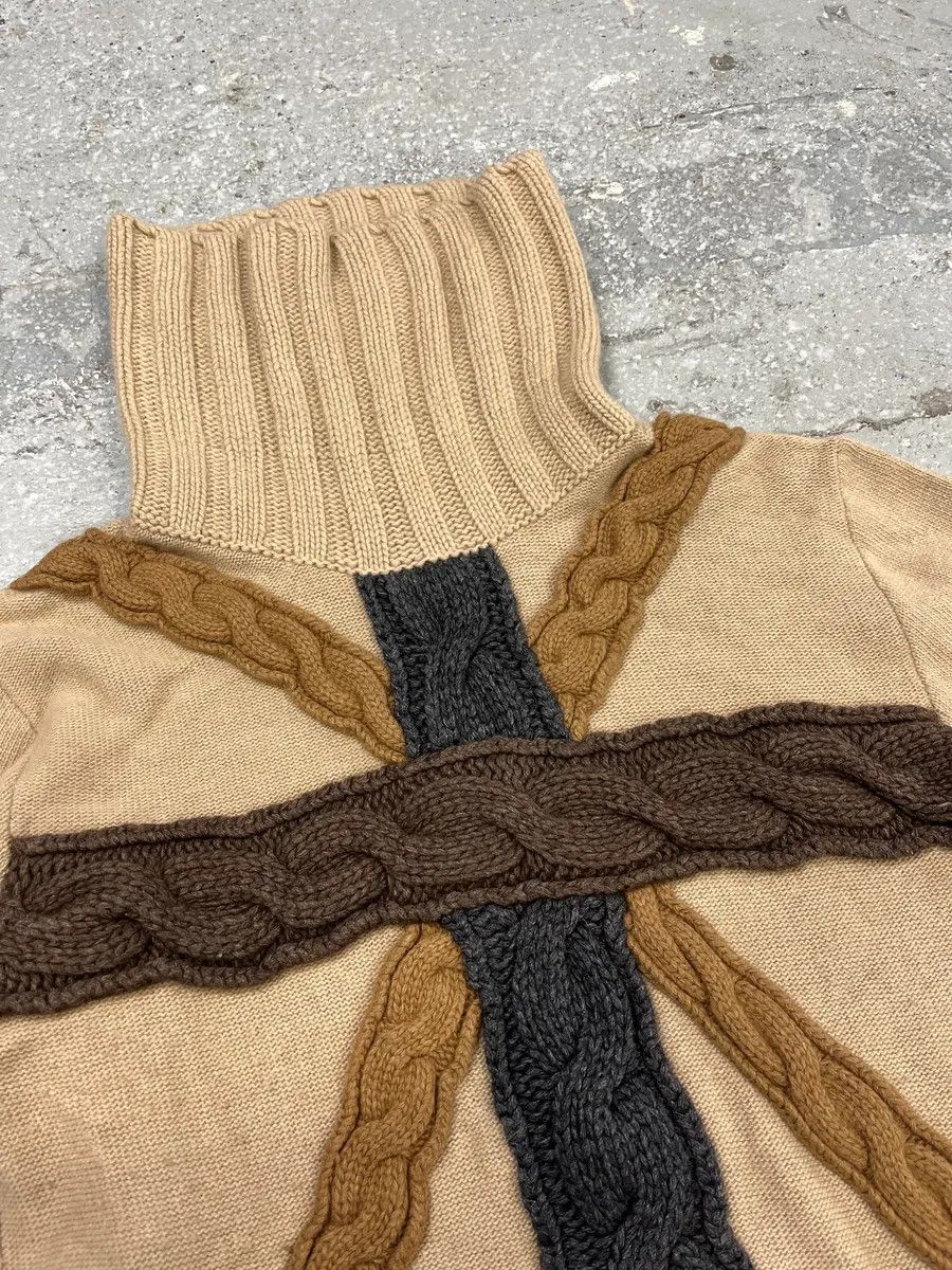 Moschino Moschino Beige Crosses Turtleneck Sweater Size US S / EU 44-46 / 1 - 9 Thumbnail