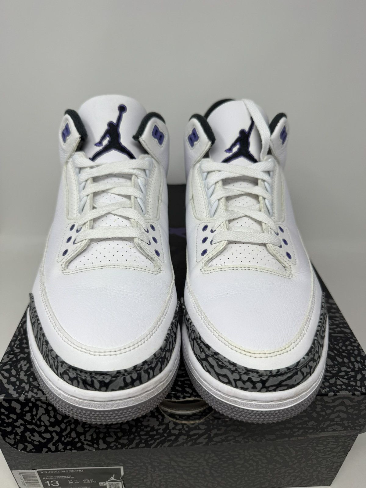 Jordan Brand Nike Air Jordan 3 Retro Dark Iris Size US 13 / EU 46 - 4 Thumbnail