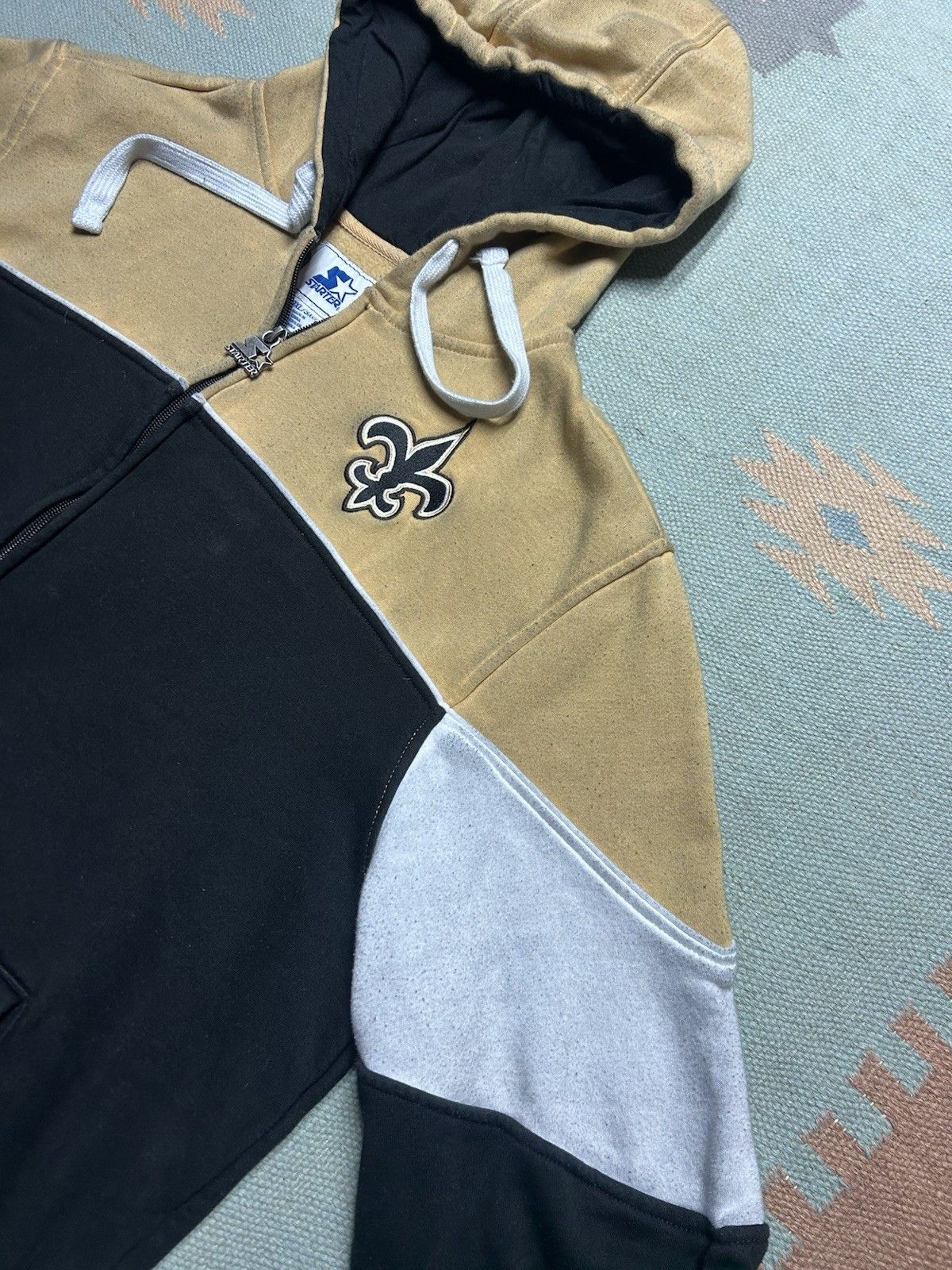 Vintage Starter zip hoodie New Orleans Saints football NFL 3XL Size US XXL / EU 58 / 5 - 2 Thumbnail