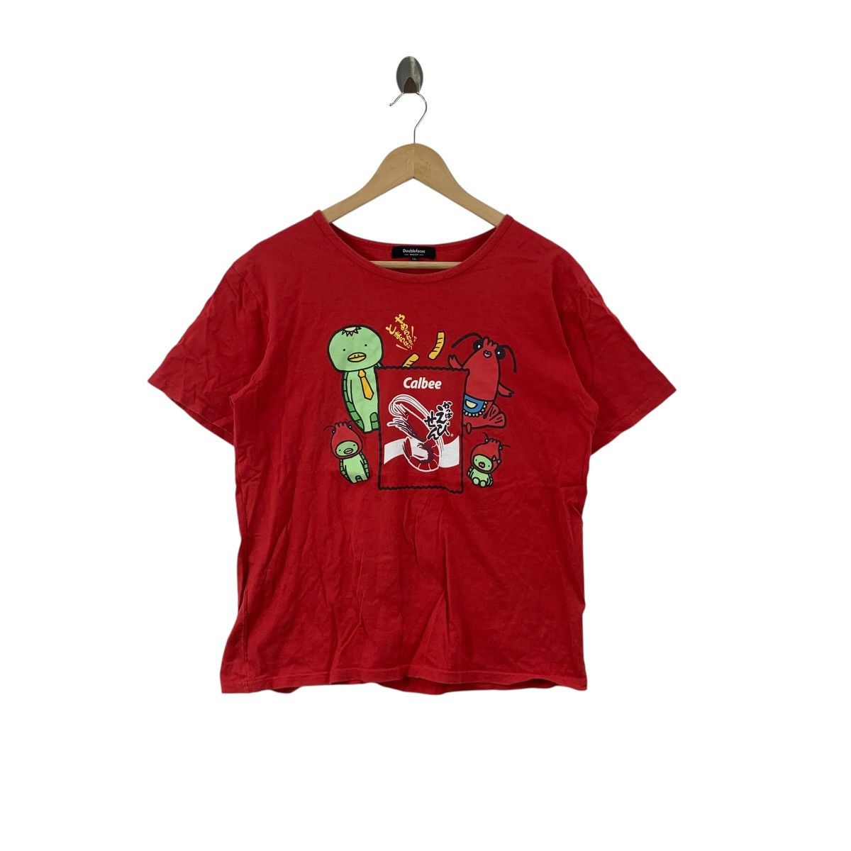 Other Doublefocus Calbee Snack Graphic Tee Red Cartoon Character Size L / US 10 / IT 46 - 1 Thumbnail
