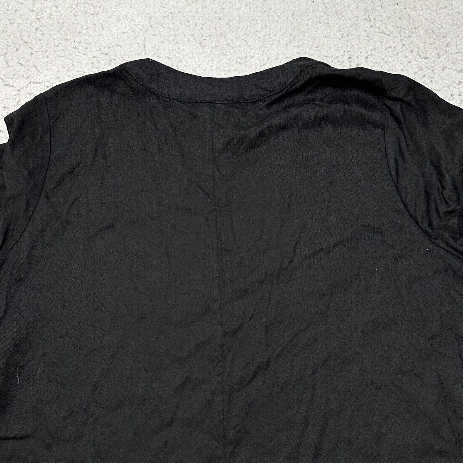 H&M H&M XS Black V-Neck Pullover Tunic Hem Shirt Dress Viscose Size XS / US 0-2 / IT 36-38 - 11 Thumbnail
