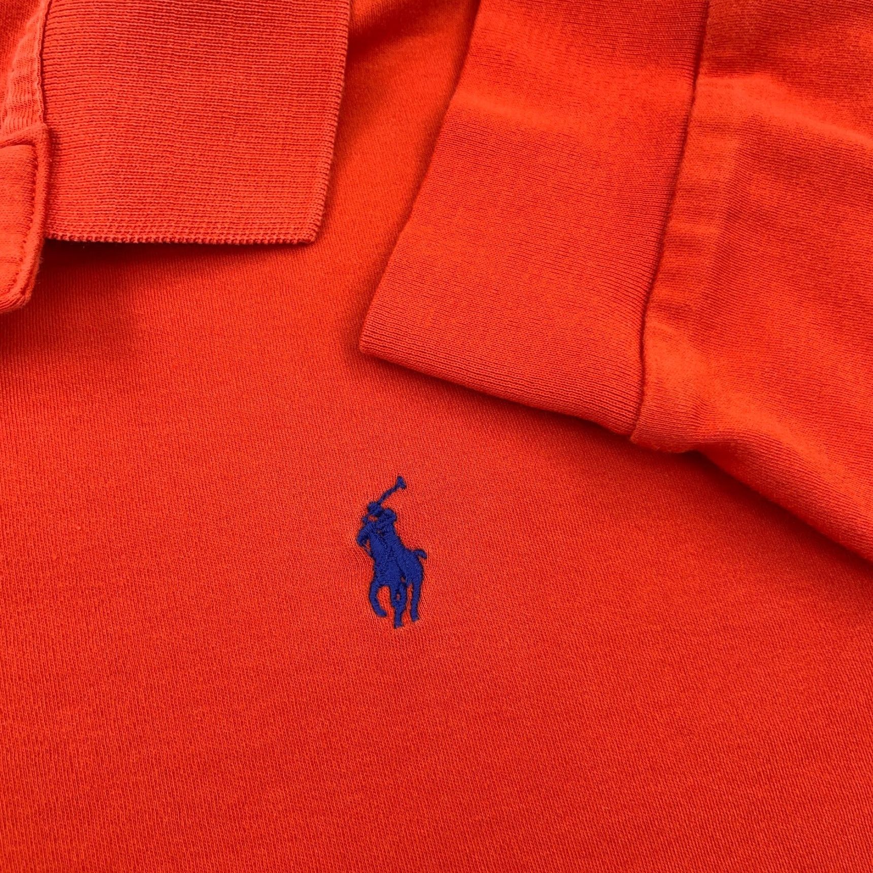 Polo Ralph Lauren Polo Ralph Lauren Polo Shirt Men 2XL Orange Solid Cotton Golf Rugby Casual Classic Modern Size US XXL / EU 58 / 5 - 4 Thumbnail