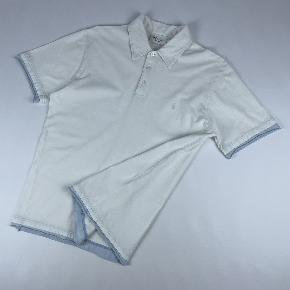 Yves Saint Laurent Vintage Yves Saints Laurent YSL Polo T-shirt Size US L / EU 52-54 / 3 - 5 Thumbnail