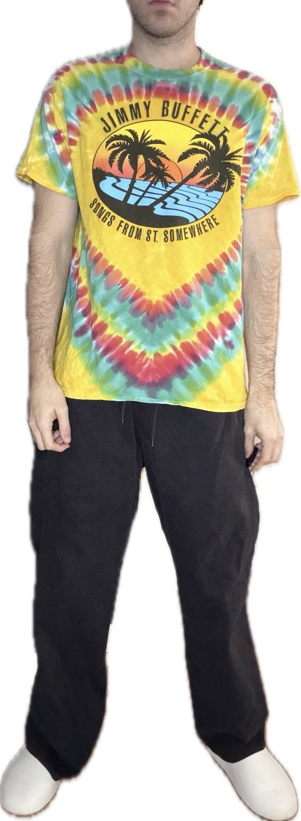 Gildan Jimmy Buffett Songs from St Somewhere tie dye tour t shirt Size US L / EU 52-54 / 3 - 6 Thumbnail