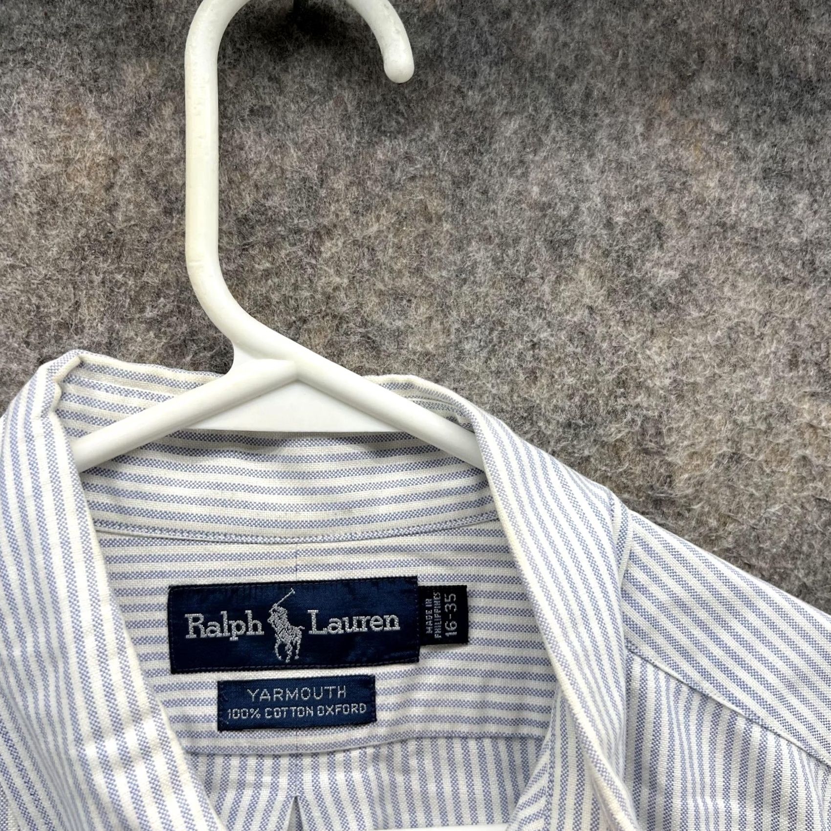 Ralph Lauren Ralph Lauren Shirt Men 16 35 Stripes White Casual Button-Down Preppy Yarmouth Shirt Regular Size 16 White Striped Button-Up Men Mens Size US L / EU 52-54 / 3 - 4 Thumbnail