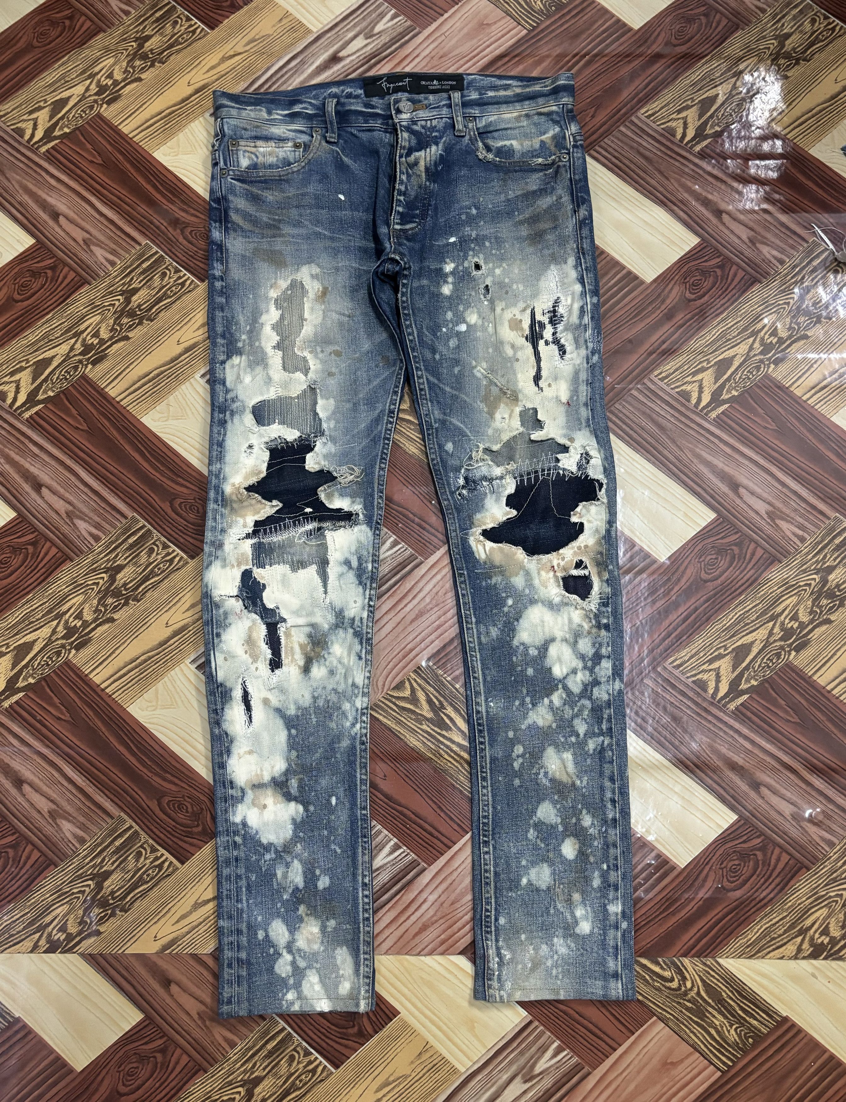 Fagassent Toshiki Aoki FAGASSENT TOSHIKI AOKI BLEACH DESTROYED DENIM JEANS Size US 32 / EU 48 - 7 Thumbnail