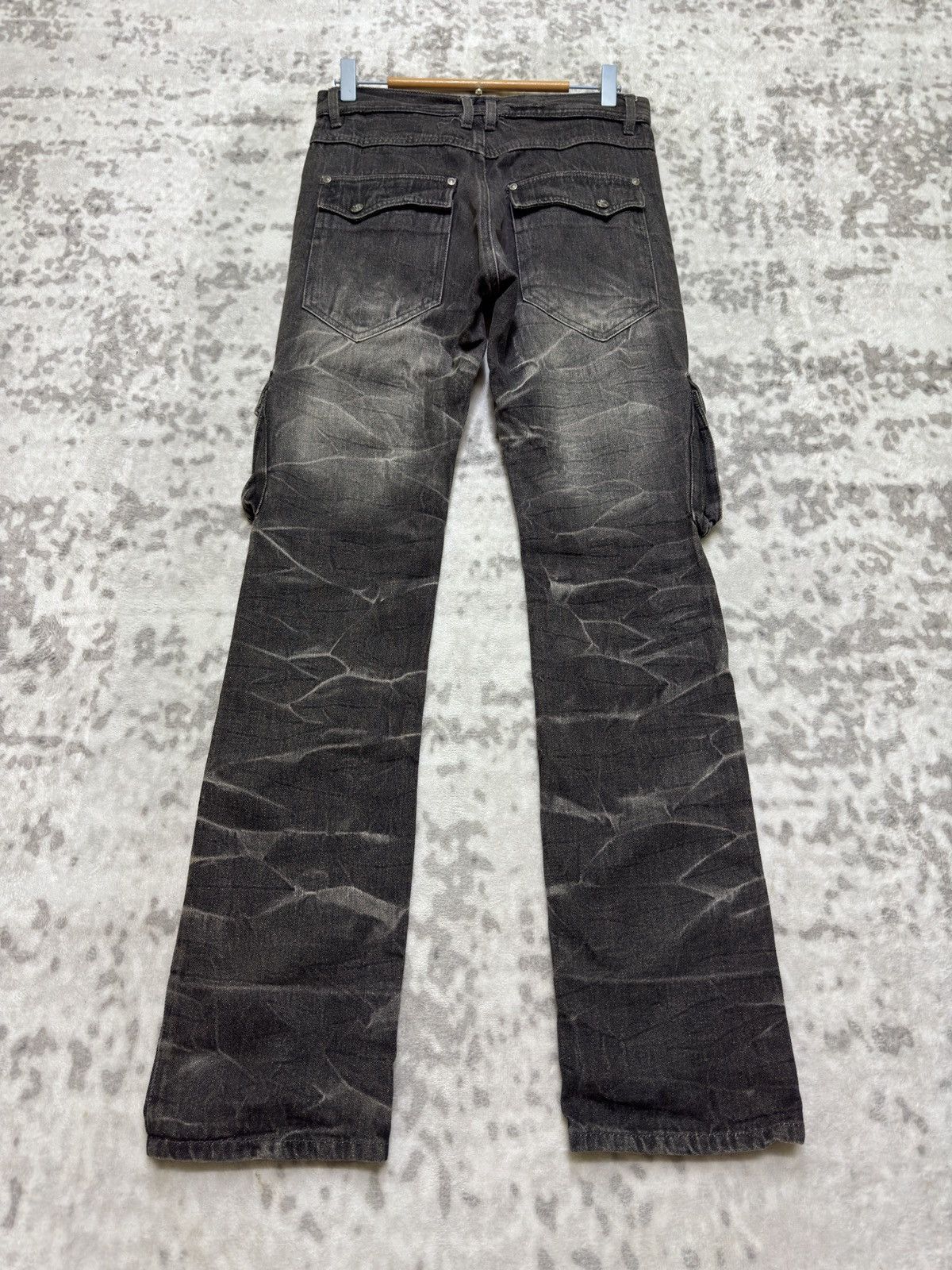Japanese Brand Double Focus Tactical Cargo Denim Y2K Punk Multipocket Size US 28 / EU 44 - 2 Thumbnail
