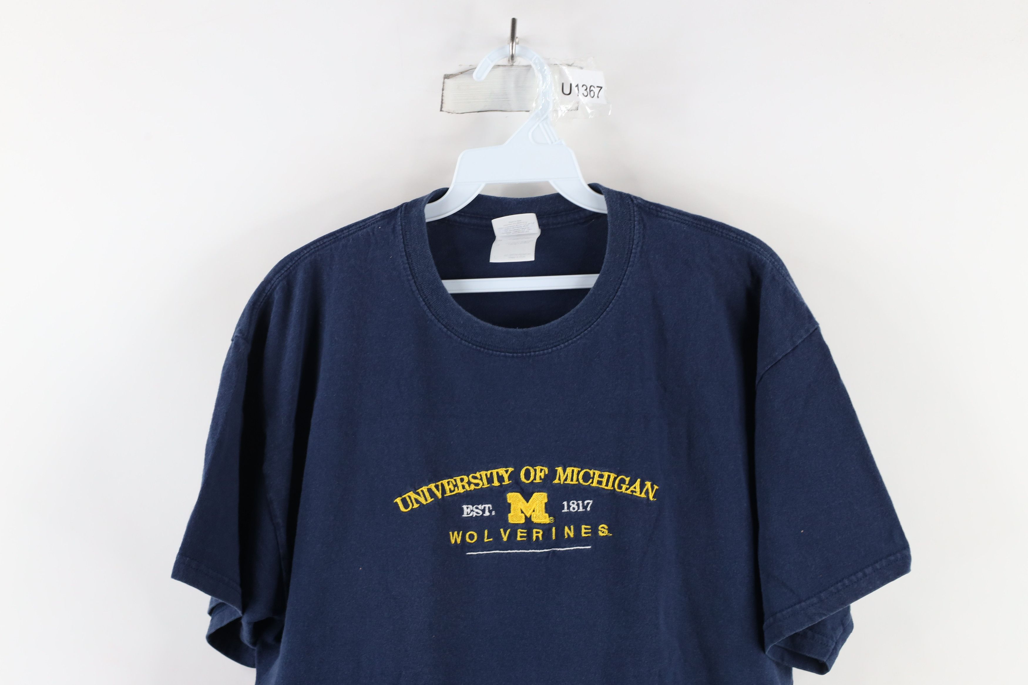 Vintage Vintage Spell Out University of Michigan T-Shirt Blue Size US L / EU 52-54 / 3 - 2 Thumbnail
