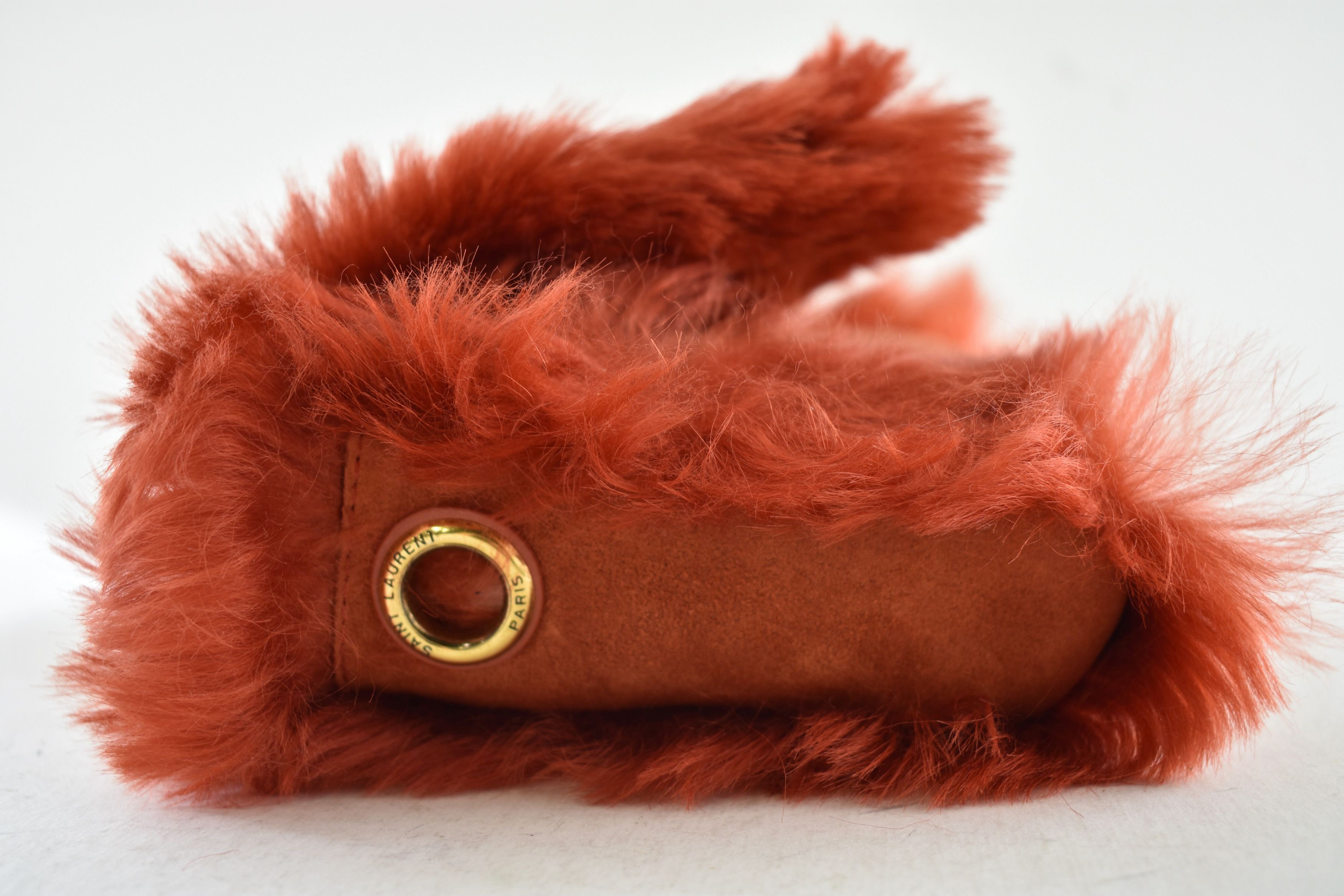Saint Laurent Paris Small Kate YSL Logo Reversible Faux Fur Suede Shoulder Bag Size ONE SIZE - 20 Thumbnail