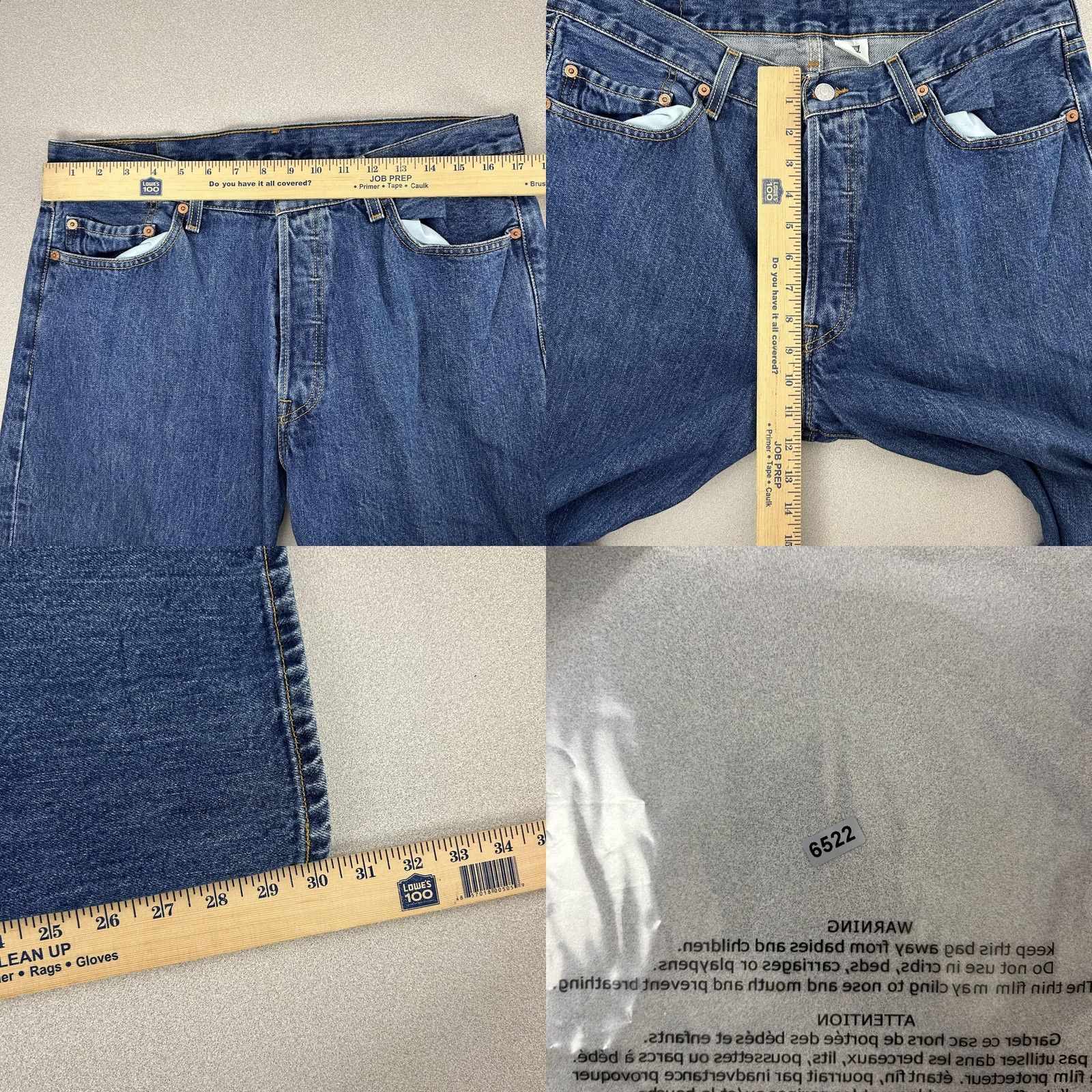 Levi's VINTAGE Levi's 501 Jeans Mens 36x30 Blue Button Fly Straight Leg Denim Size US 36 / EU 52 - 9 Thumbnail
