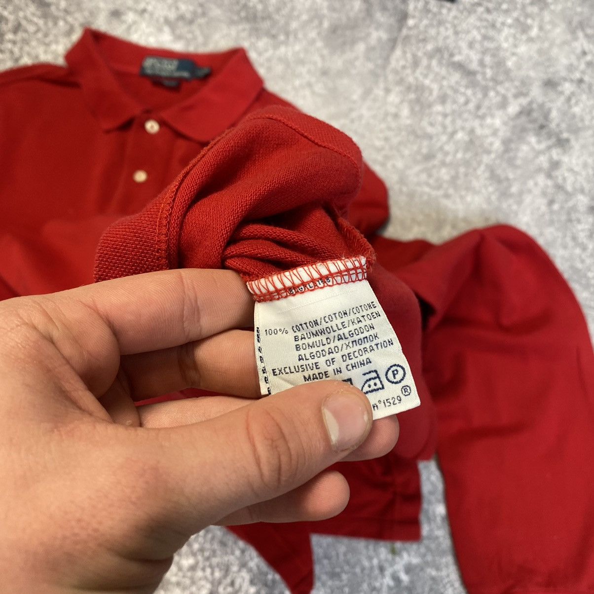 Polo Ralph Lauren Vintage Polo Ralph Lauren Small Basic logo Red Longsleeve Size US L / EU 52-54 / 3 - 8 Thumbnail