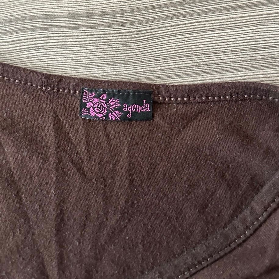 Other agenda brown floral white embroidered tank top Size M / US 6-8 / IT 42-44 - 3 Thumbnail
