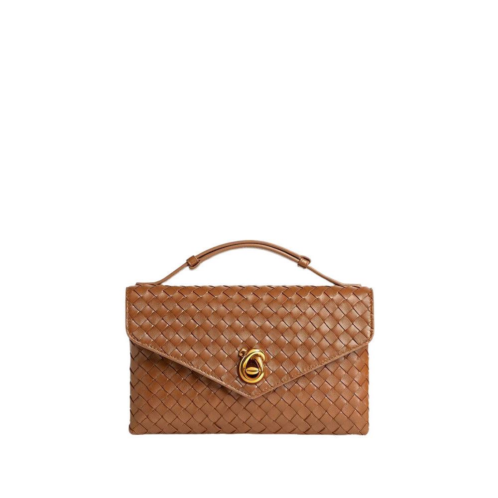 Bottega Veneta BOTTEGA VENETA Knot Lock $3500 Amber Leather Crossbody Bag N Size ONE SIZE - 1 Thumbnail