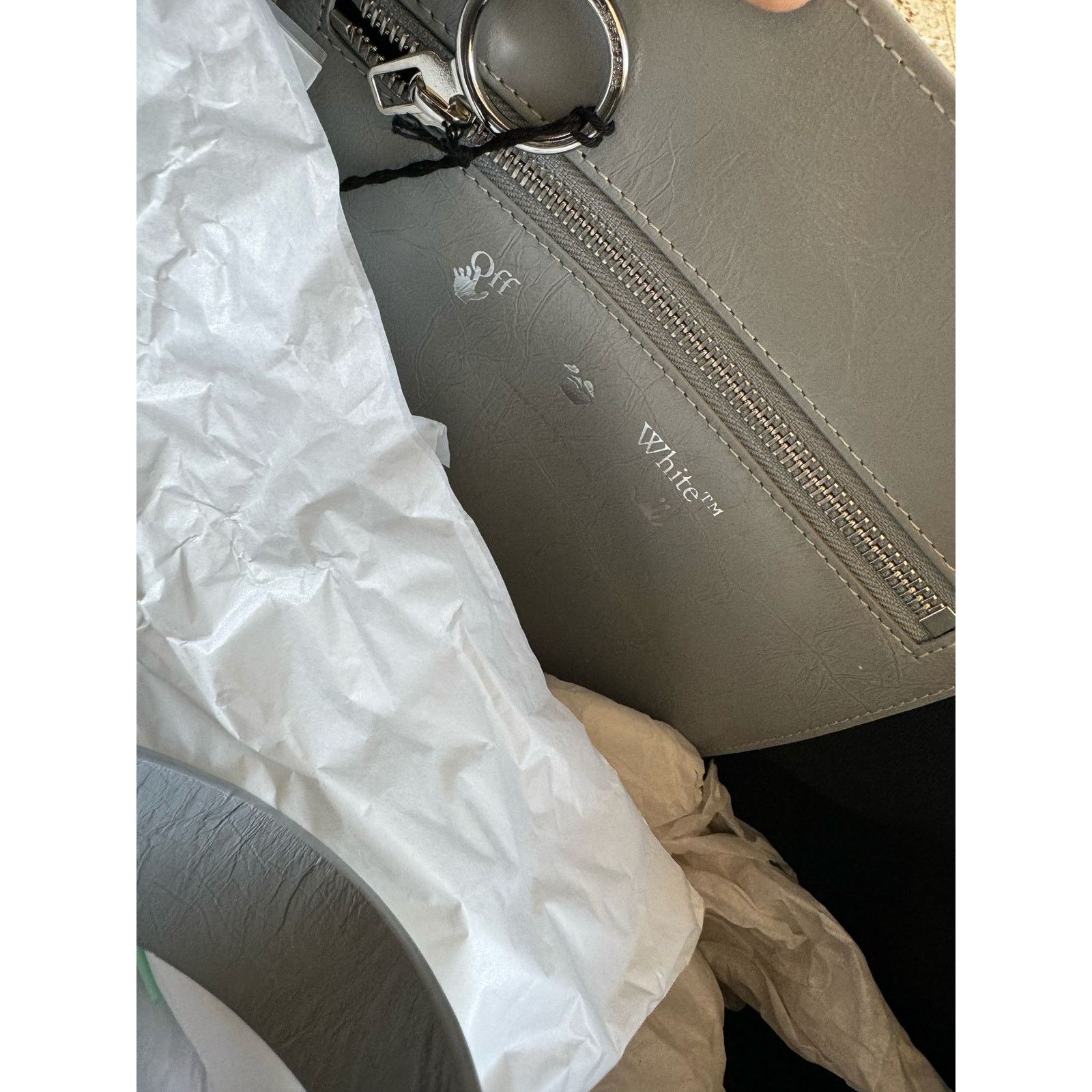 Off-White o1rshd1 Size: OS / Commercial Tote Bag in Grey/Black Size ONE SIZE - 13 Thumbnail