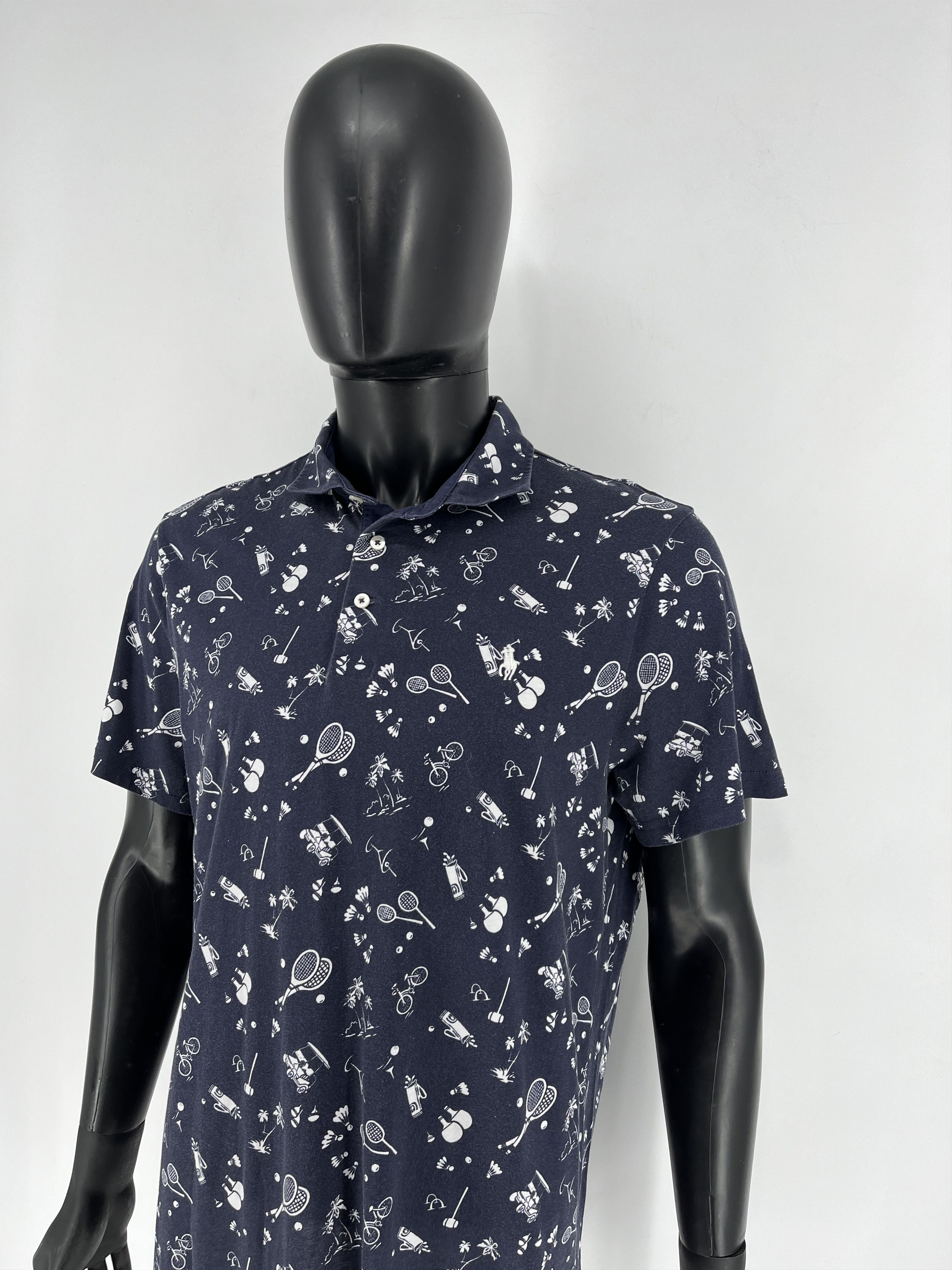 Polo Ralph Lauren × Ralph Lauren × Vintage Polo Golf Ralph Lauren Printed Pima Jersey Polo Weekend Size US L / EU 52-54 / 3 - 5 Thumbnail